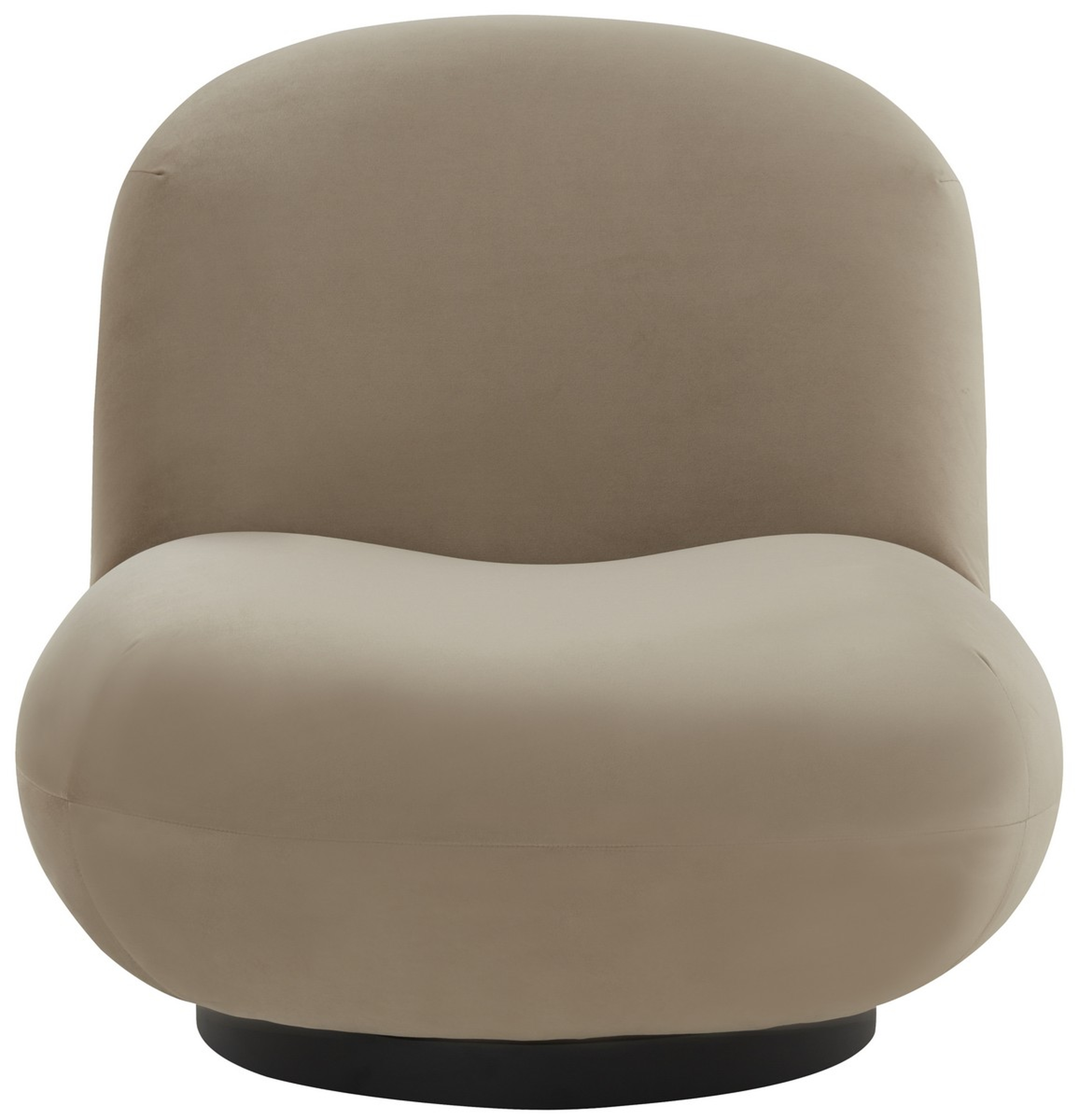 Stevie Velvet Accent Chair - Light Brown/Black - Safavieh Couture