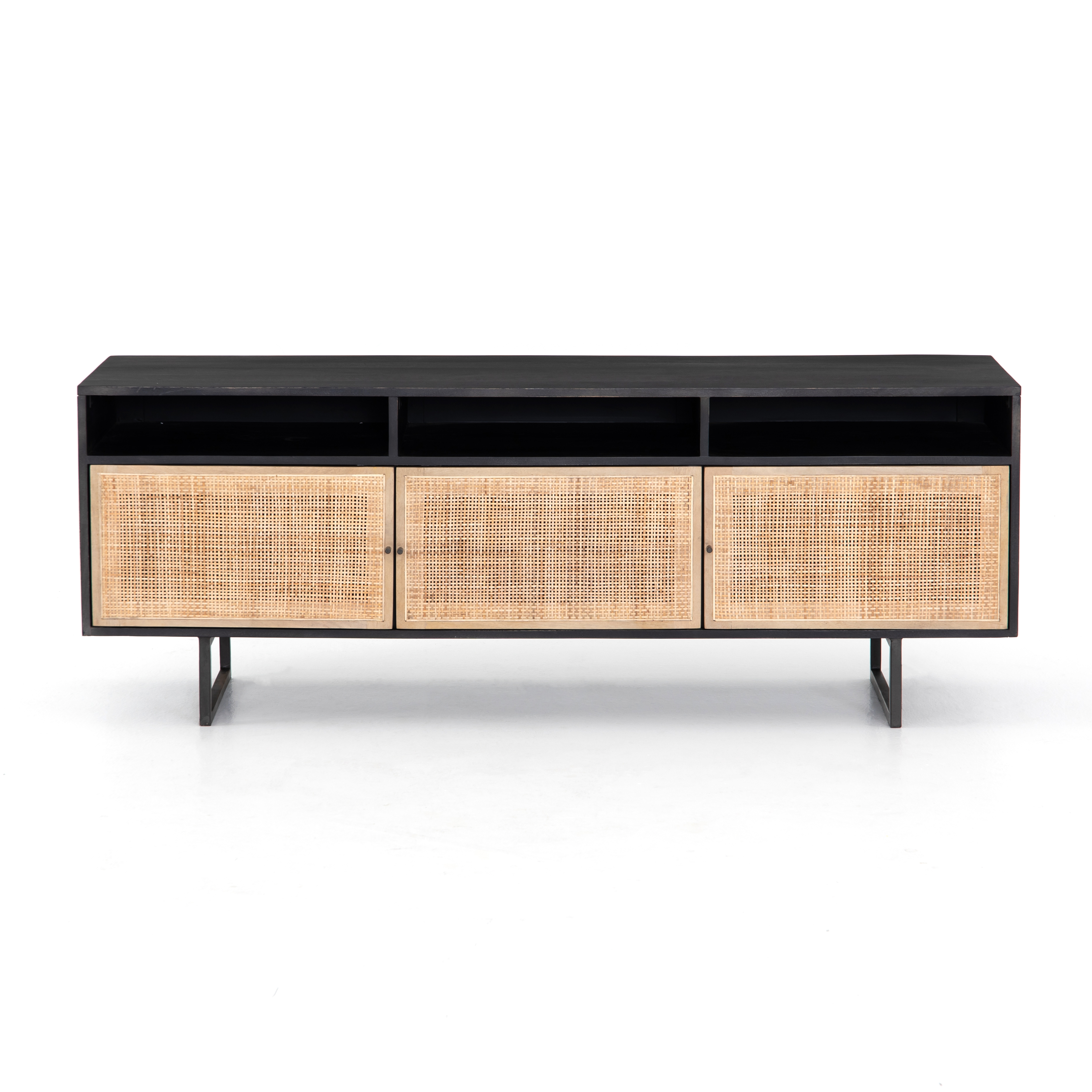 Carmel Media Console-Black Wash - Four Hands