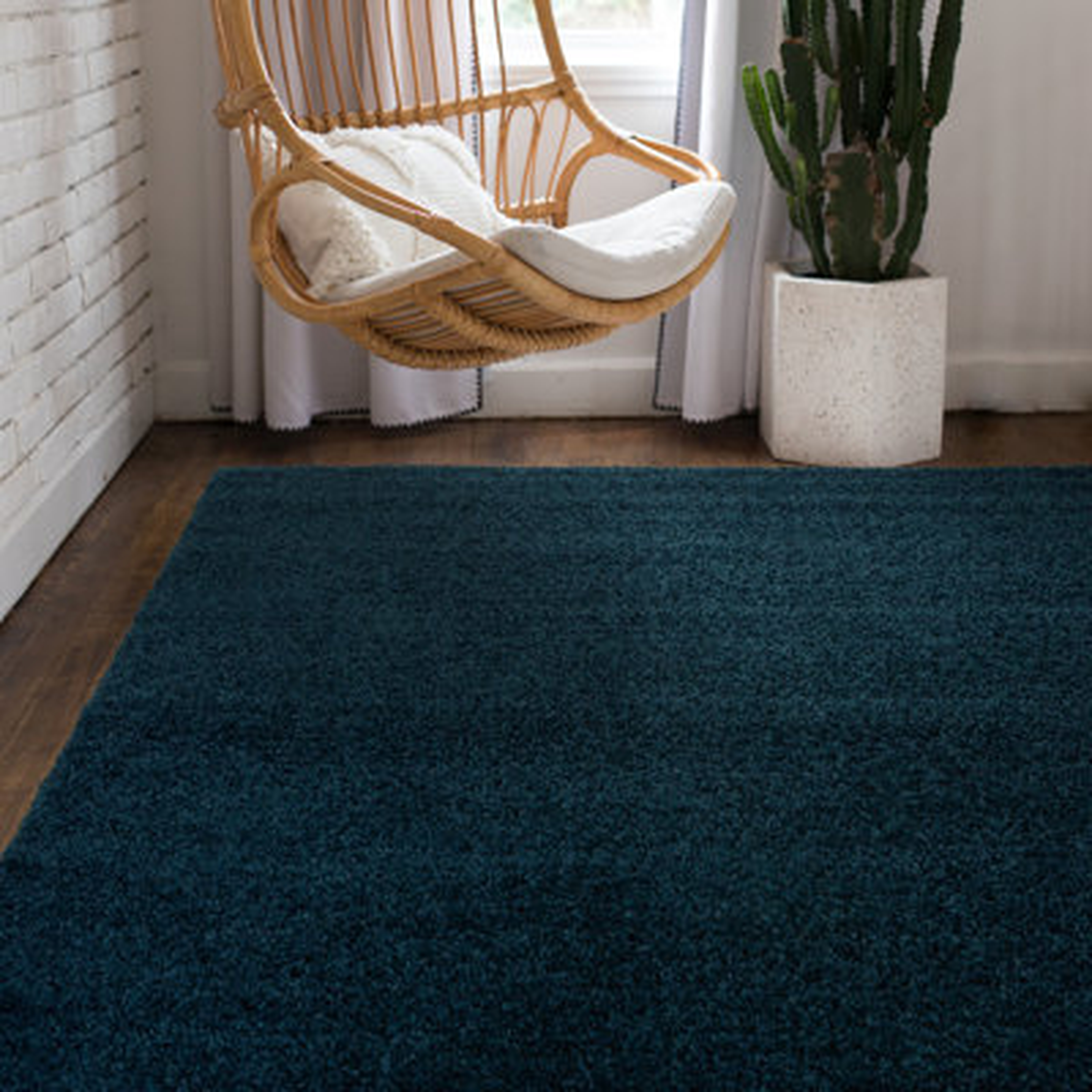 Wayfair Basics® Shag Navy Area Rug - Wayfair