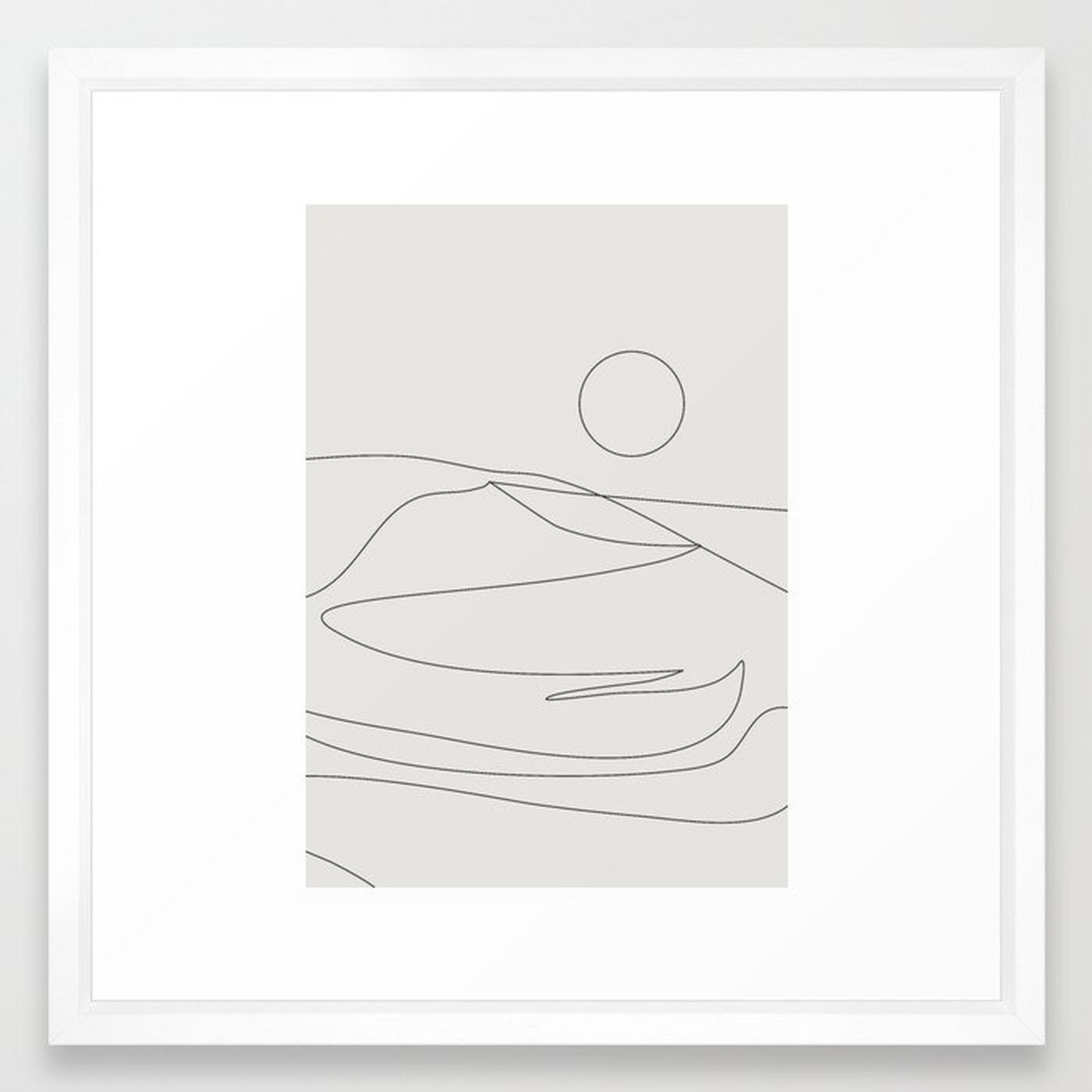 Abstract Landcape 15a Framed Art Print by The Old Art Studio - Vector White - MEDIUM (Gallery)-22x22 - Society6