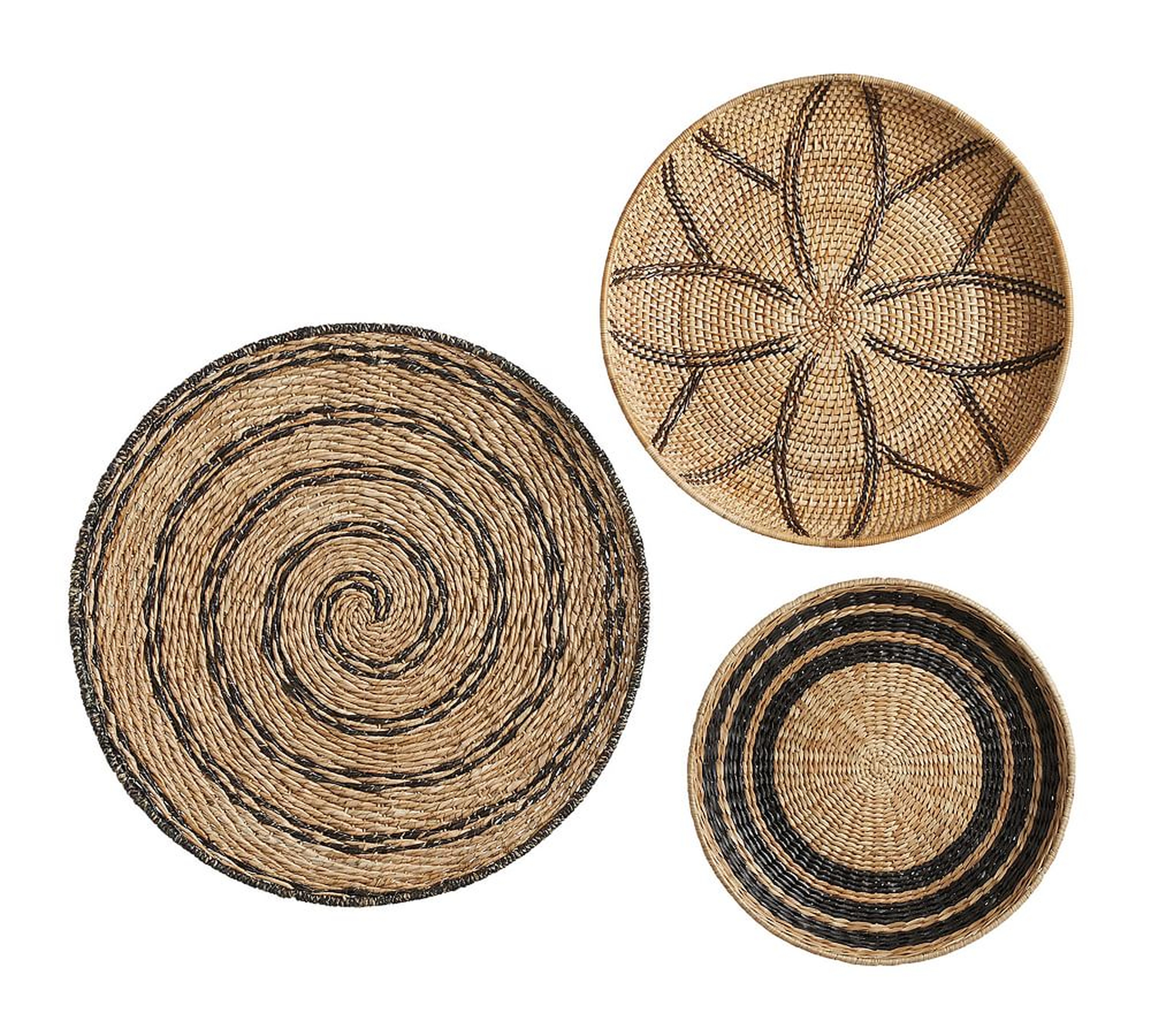 Handwoven Baskets Wall Art, Natural, Set of 3 - Pottery Barn