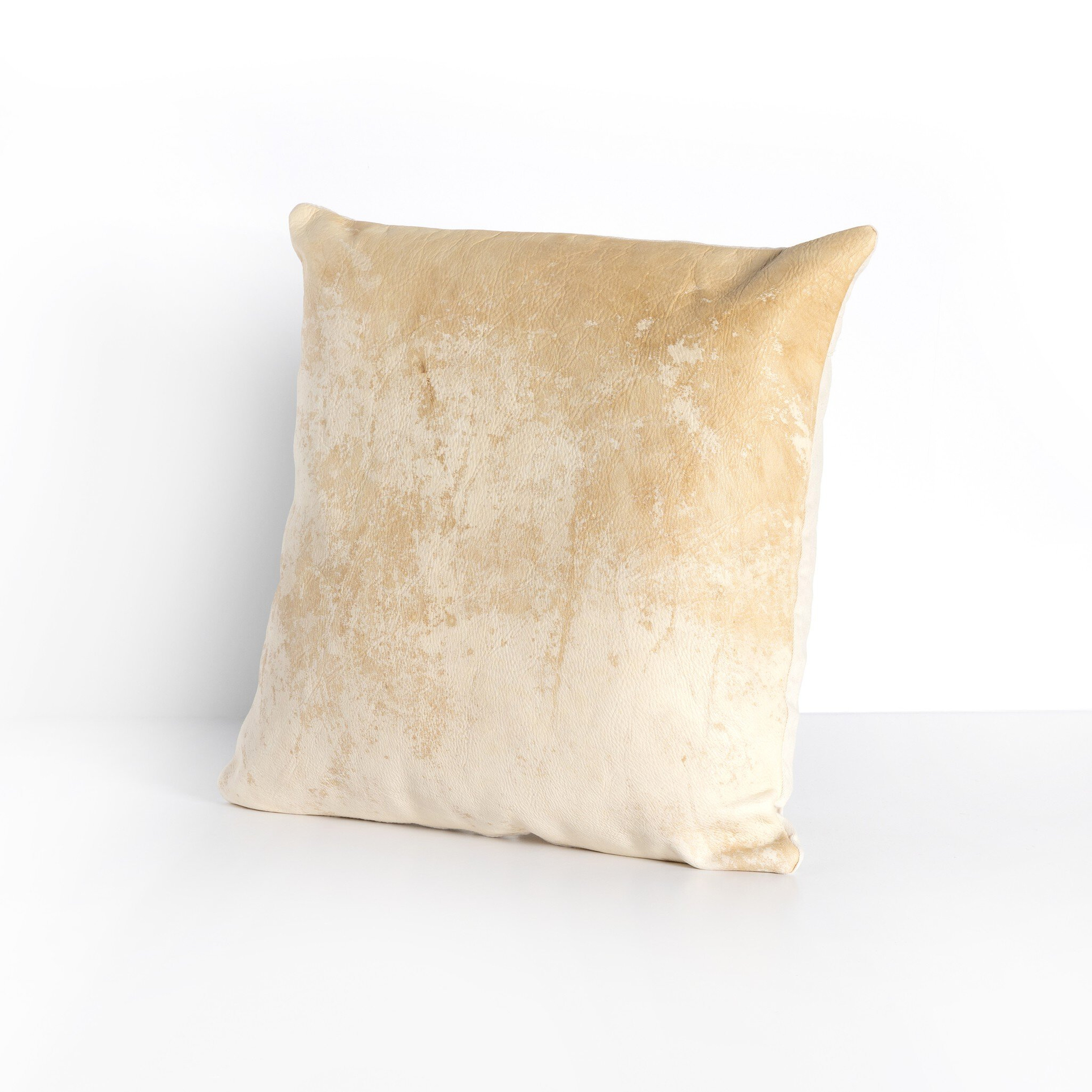 Harland Modern Cowhide Pillow - Natural Brown - Four Hands