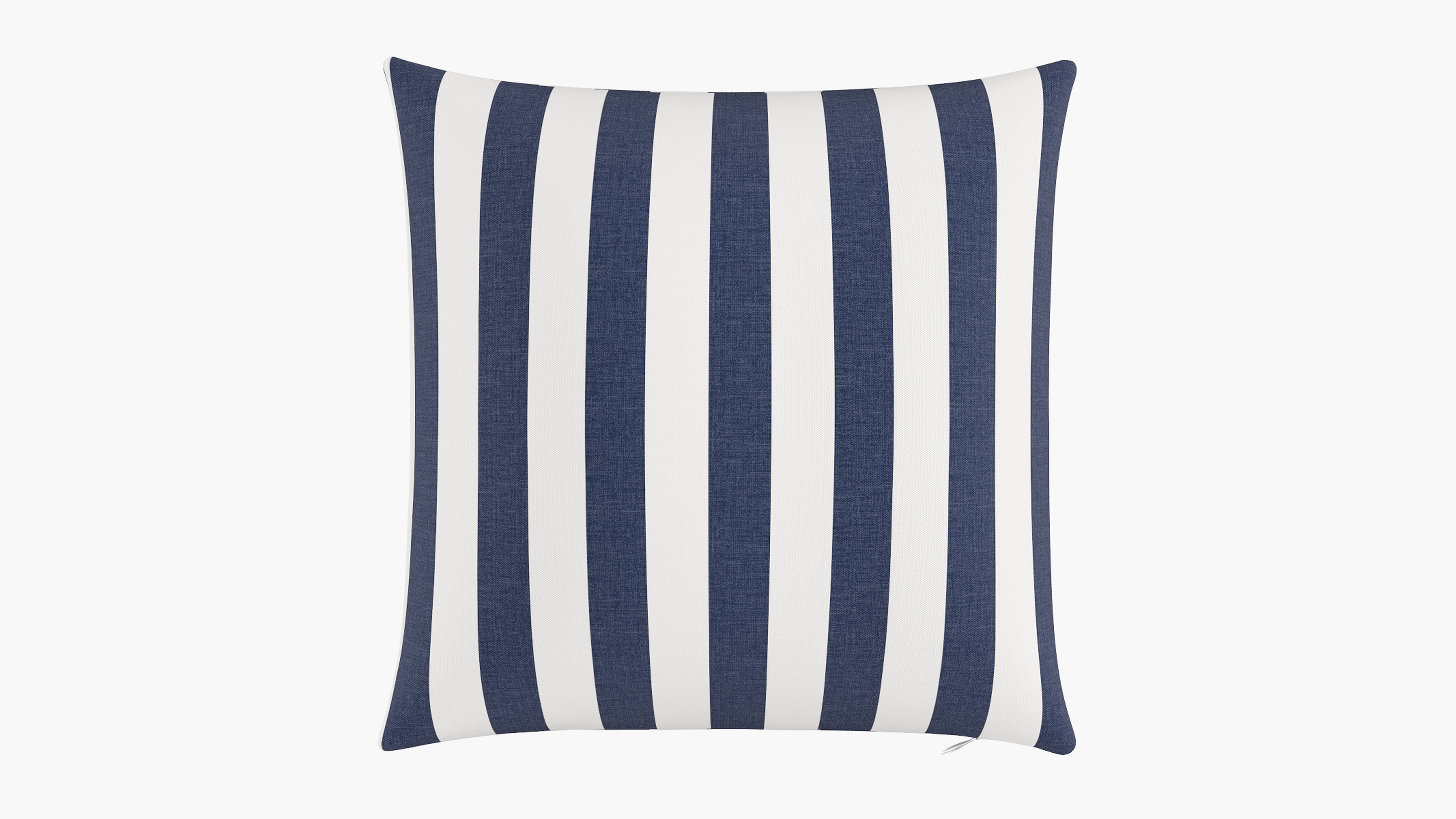 Outdoor 20" Throw Pillow, Navy Cabana Stripe, 20" x 20" - The Inside