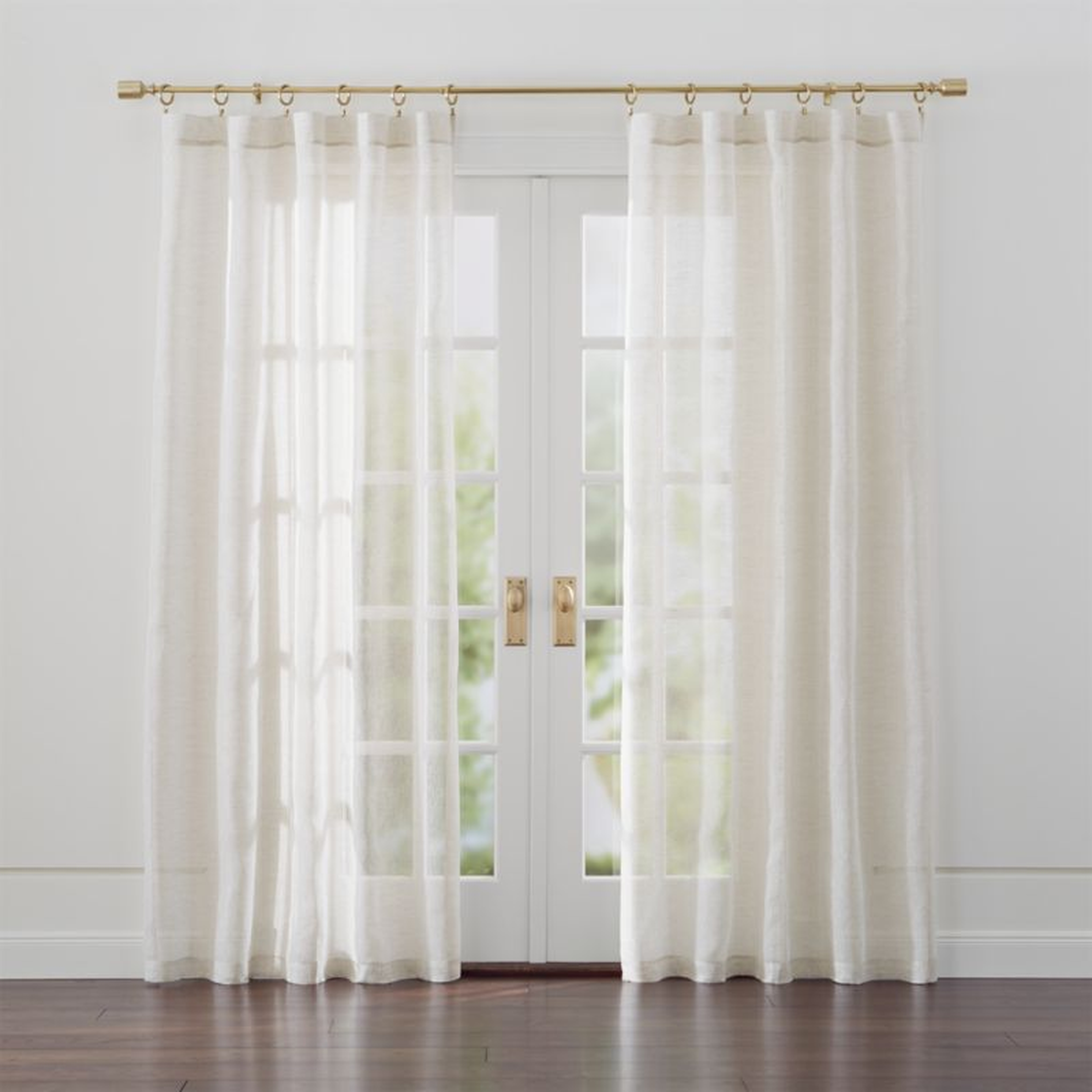 Linen Sheer 52"x108" Natural Curtain Panel - Crate and Barrel