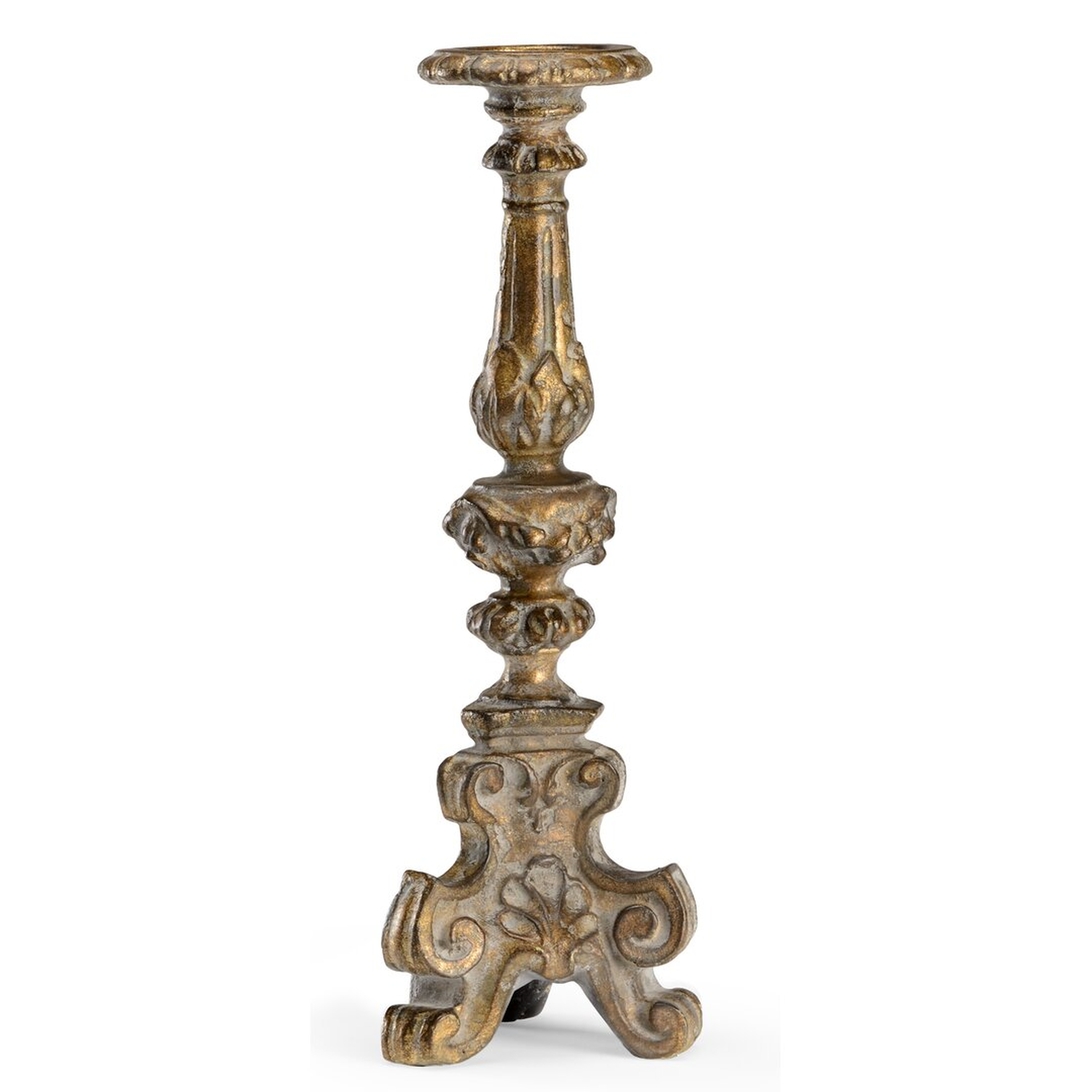Wildwood Ornate 21.5"" Cast Composite Tabletop Candlestick - Perigold