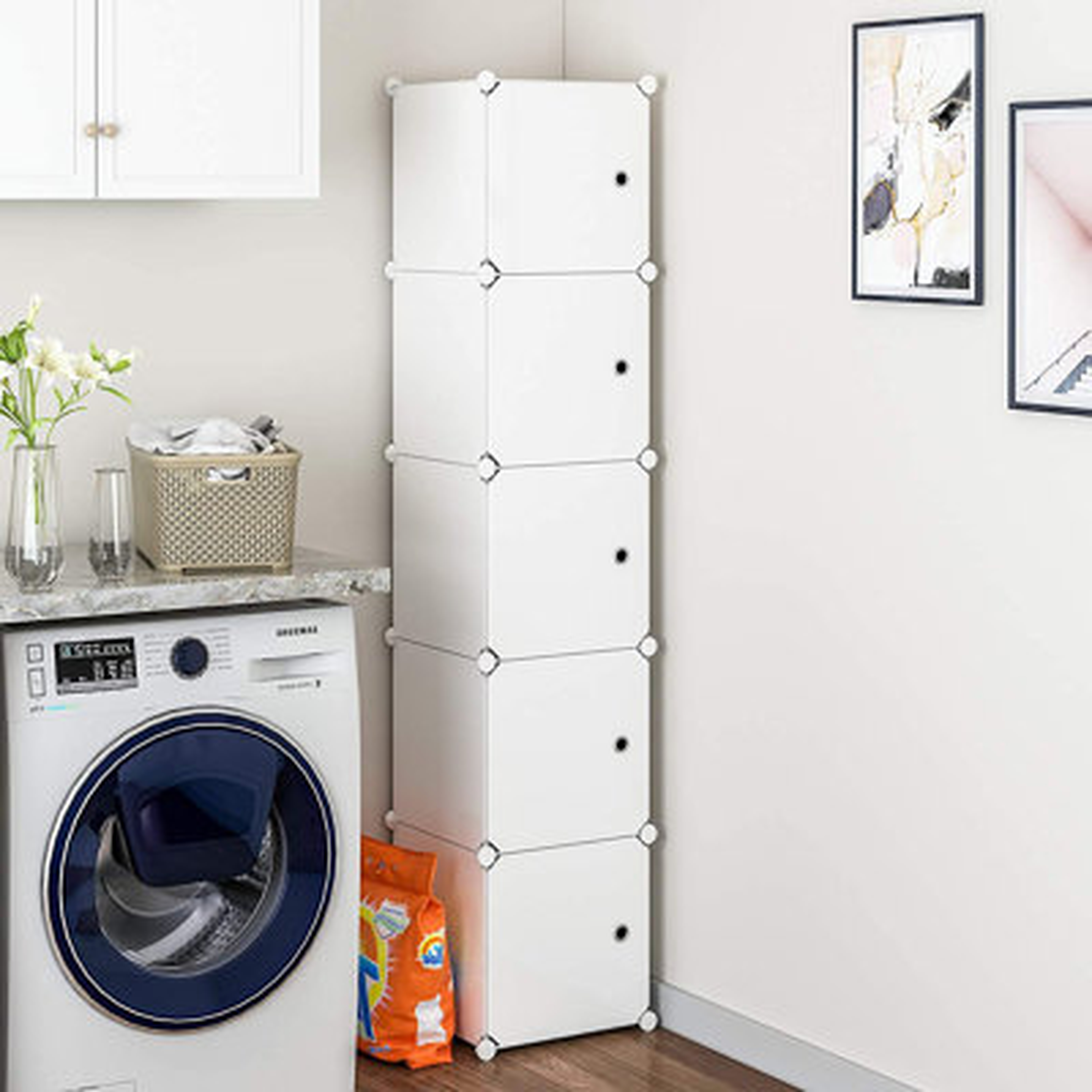 Narrow Cabinet Closet Storage Shelves Plastic Storage Shelving For Bedroom, Living Room, Office, - Wayfair