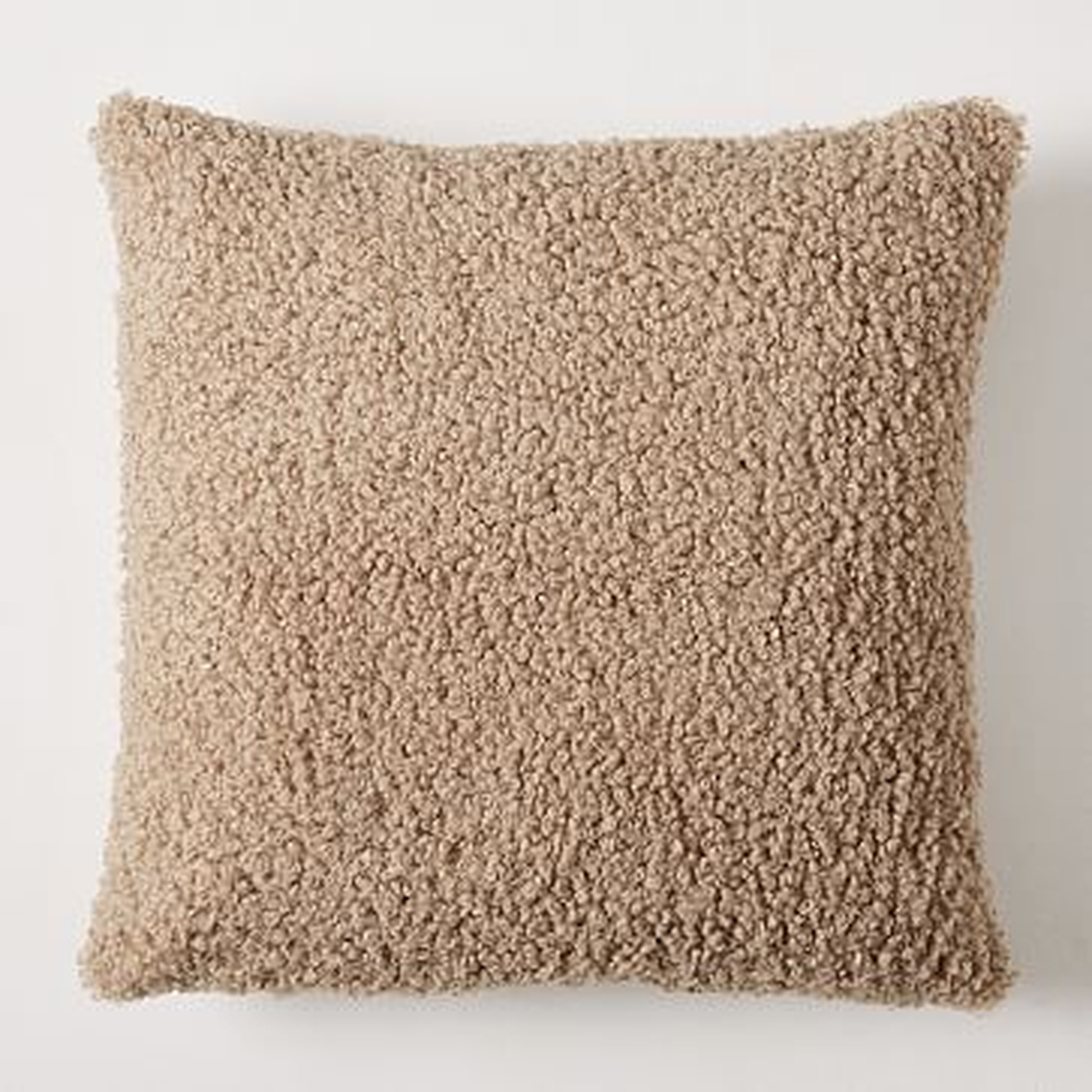 Faux Shearling Pillow Cover, 20"x20", Sable - West Elm