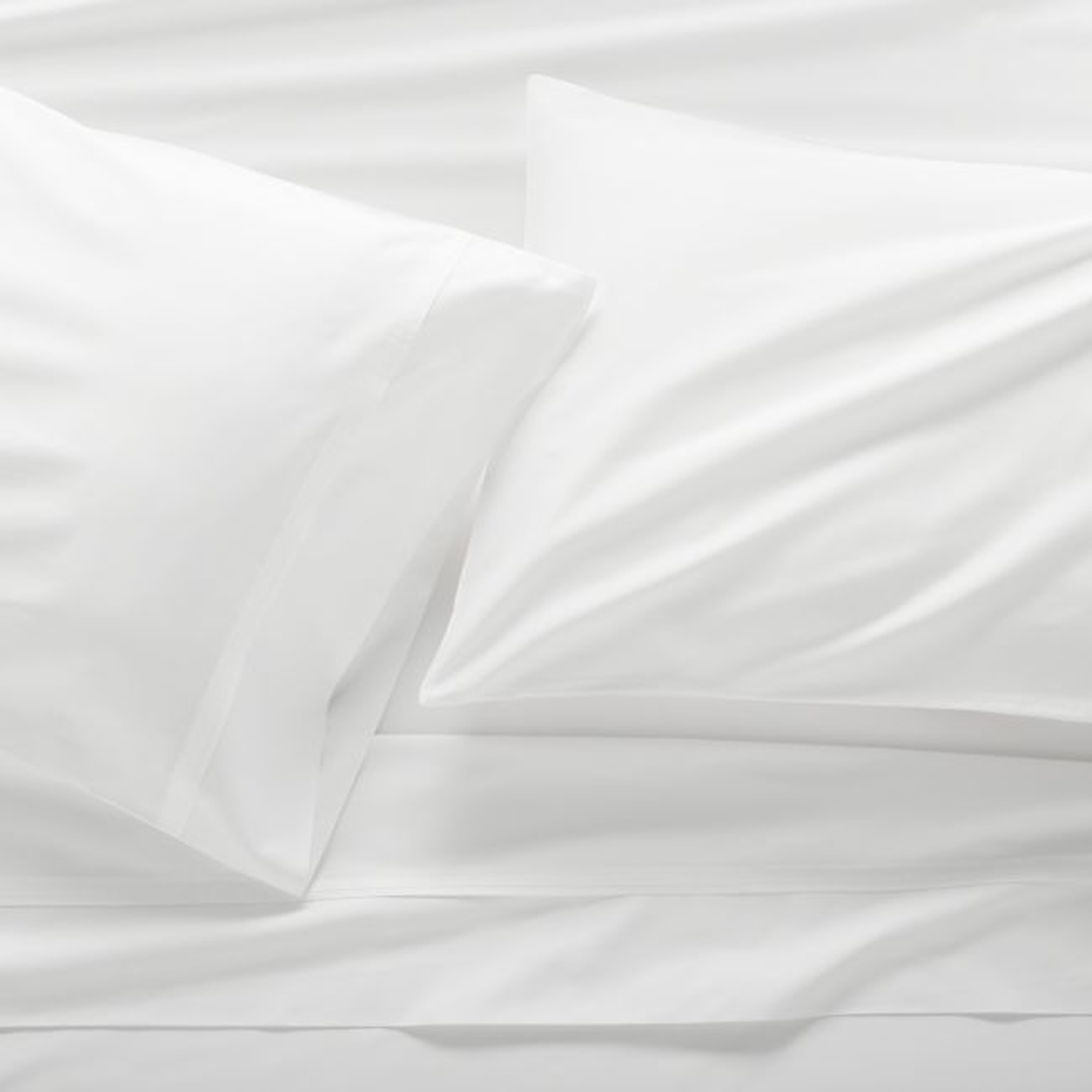 Favorite Organic Cotton Sateen White King Bed Sheet Set - Crate and Barrel