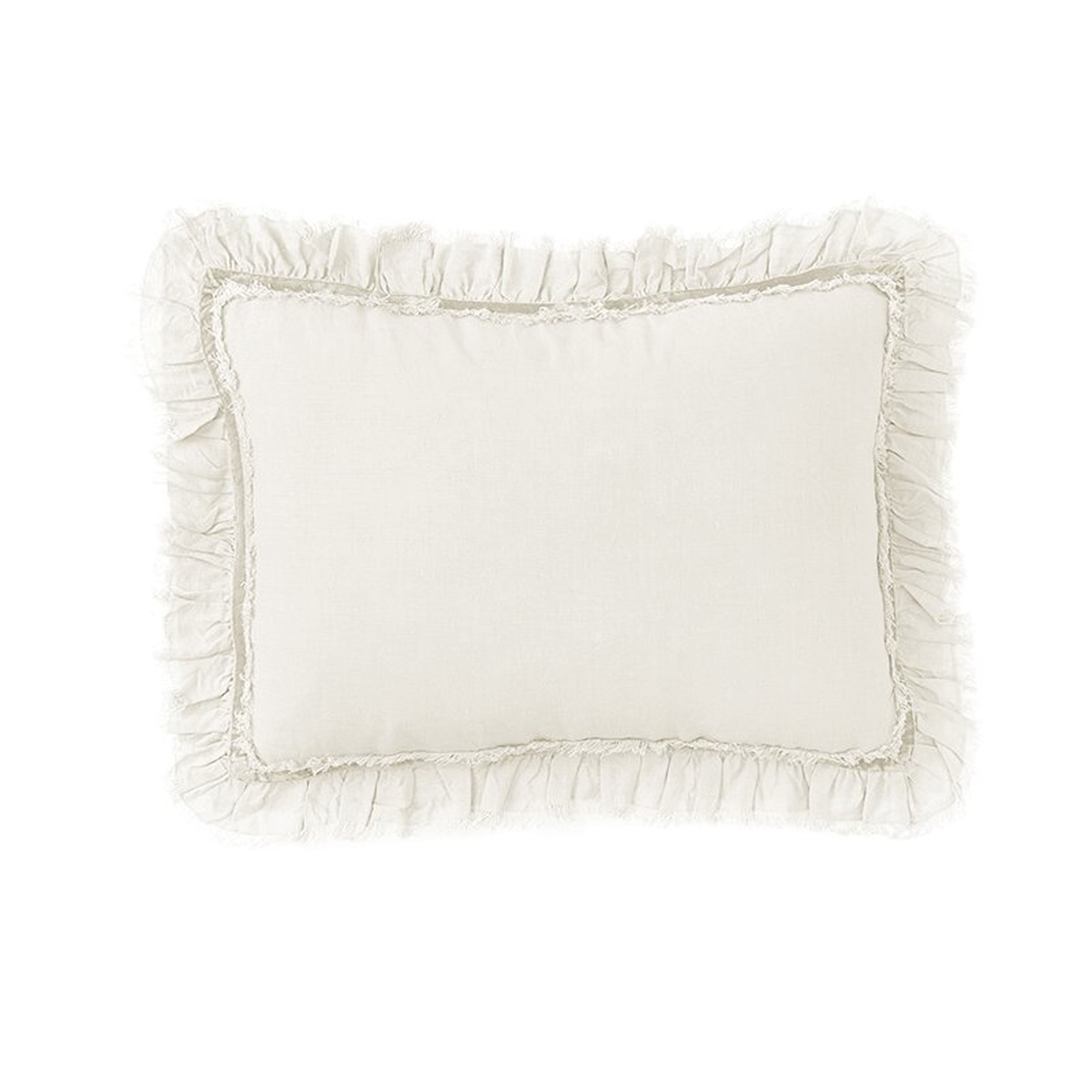 Pom Pom At Home Mathilde Sham Size: King, Color: Cream - Perigold