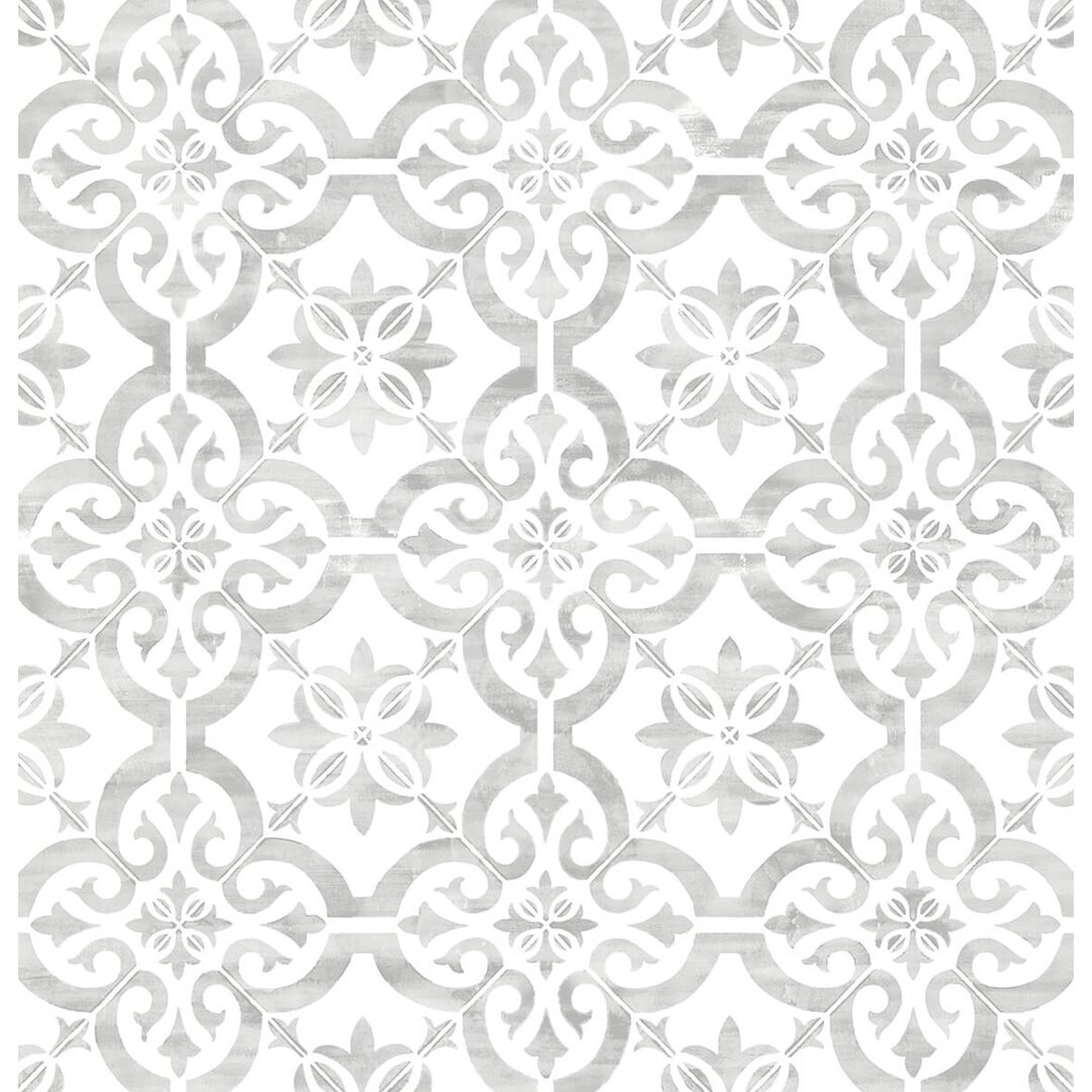 Lillian August Luxe Haven Porto Tile 9' L x 27"" W Smooth Peel and Stick Wallpaper Roll - Perigold