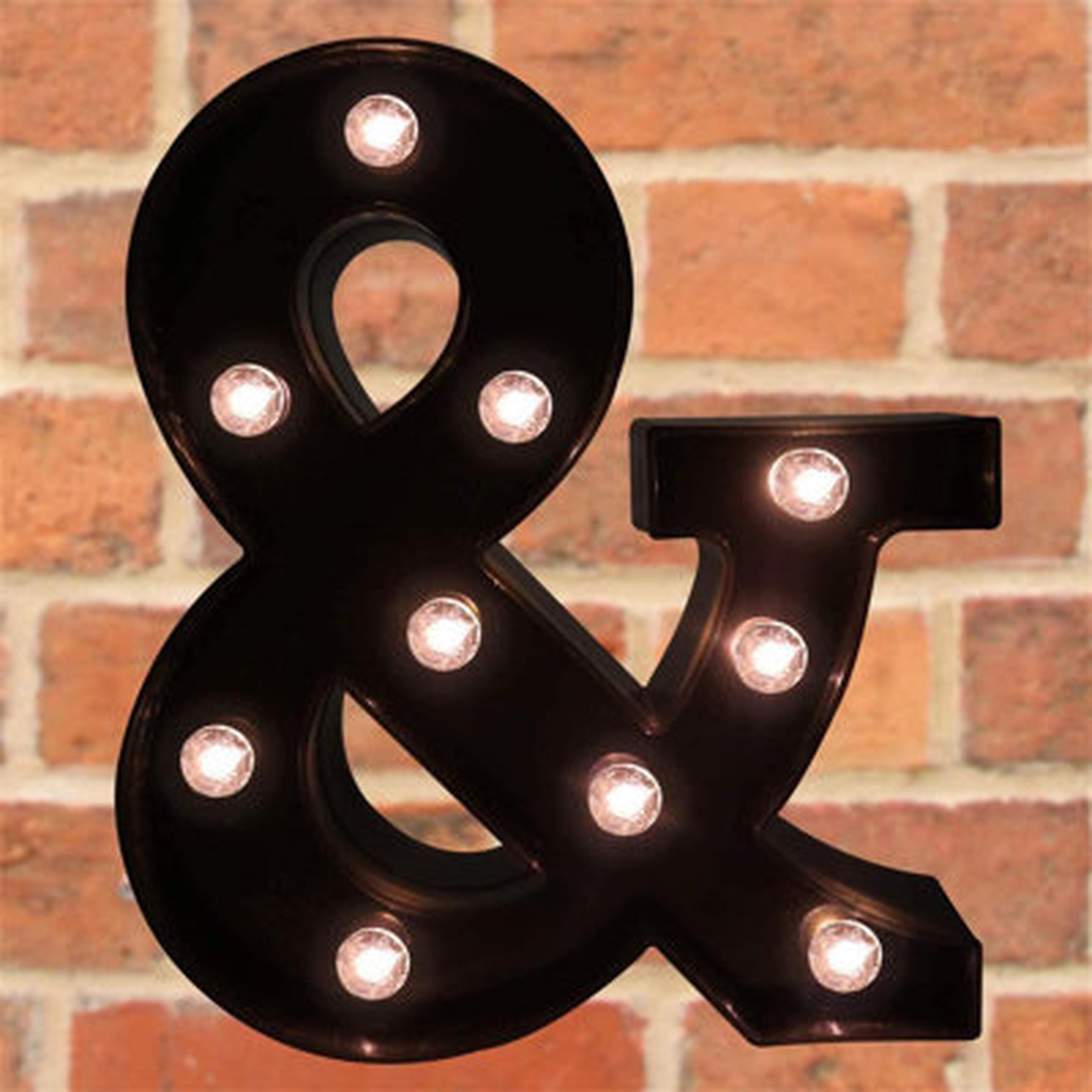 LED Illuminated Letter Marquee Ampersand Sign - Alphabet Marquee Letters Ampersand With Lights For Wedding Birthday Party Christmas Night Light Lamp Home Bar Decoration - Wayfair