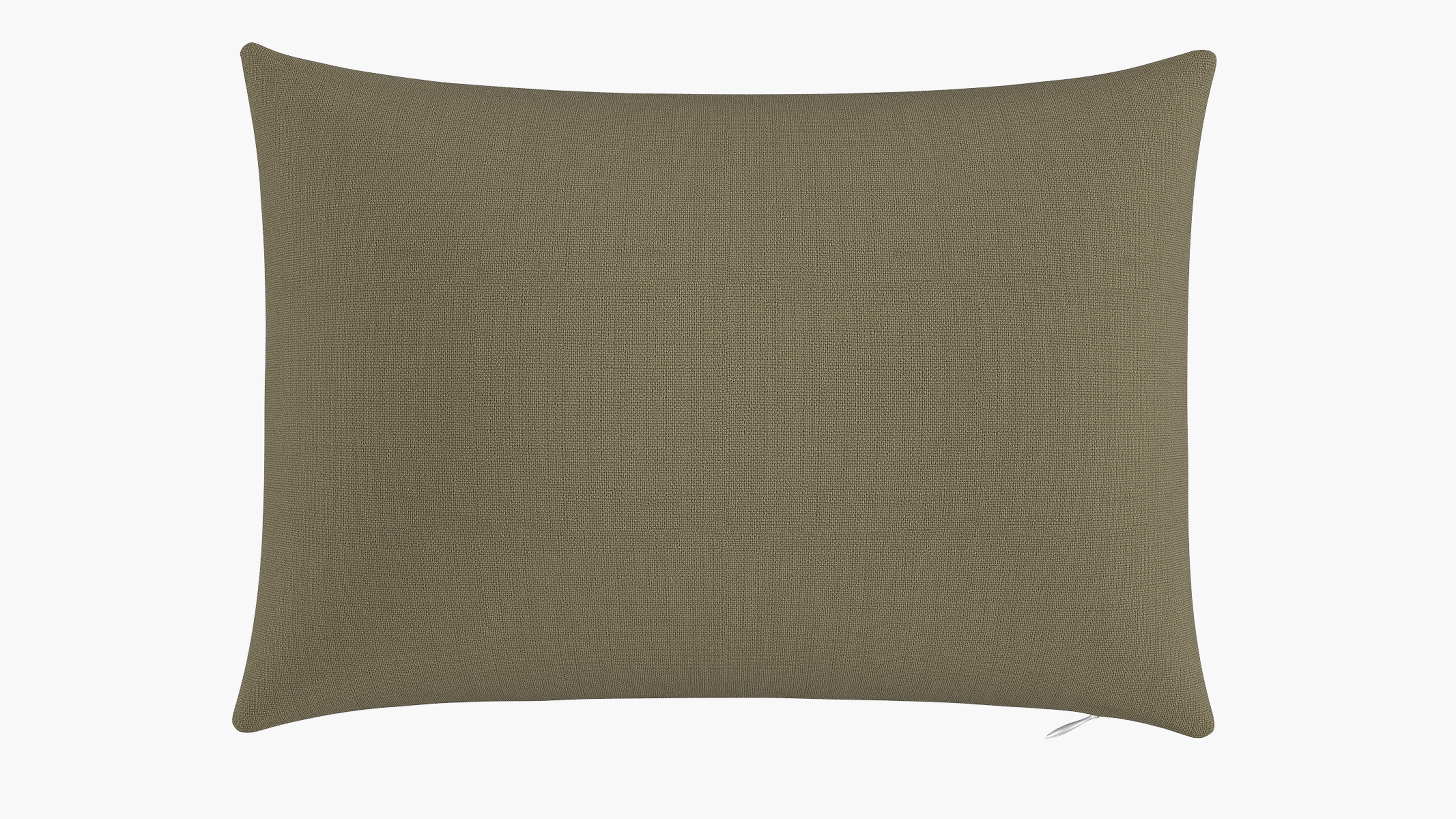 Throw Pillow 14" x 20", Olive Linen, 14" x 20" - The Inside