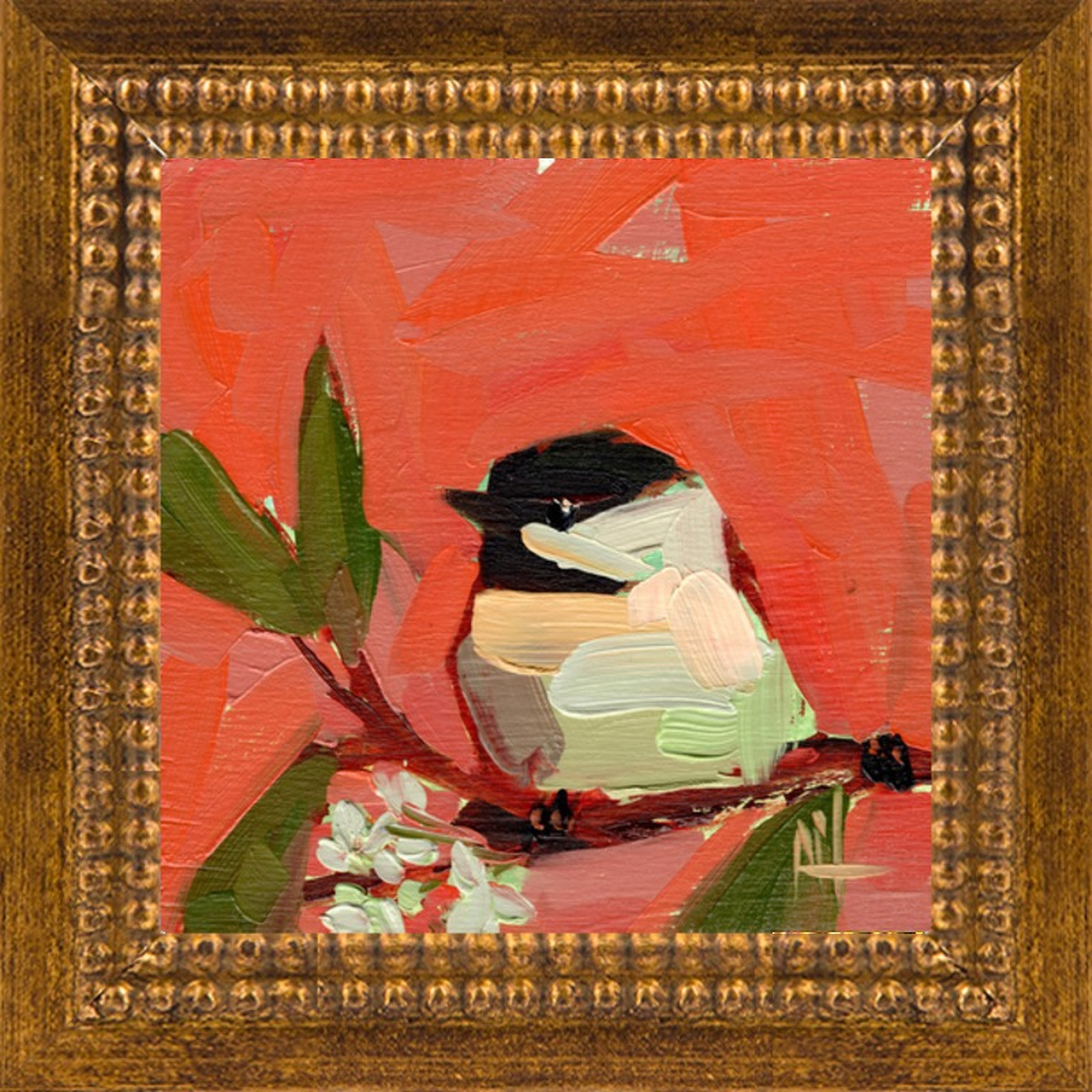Chickadee no. 802 by Angela Moulton for Artfully Walls - Artfully Walls