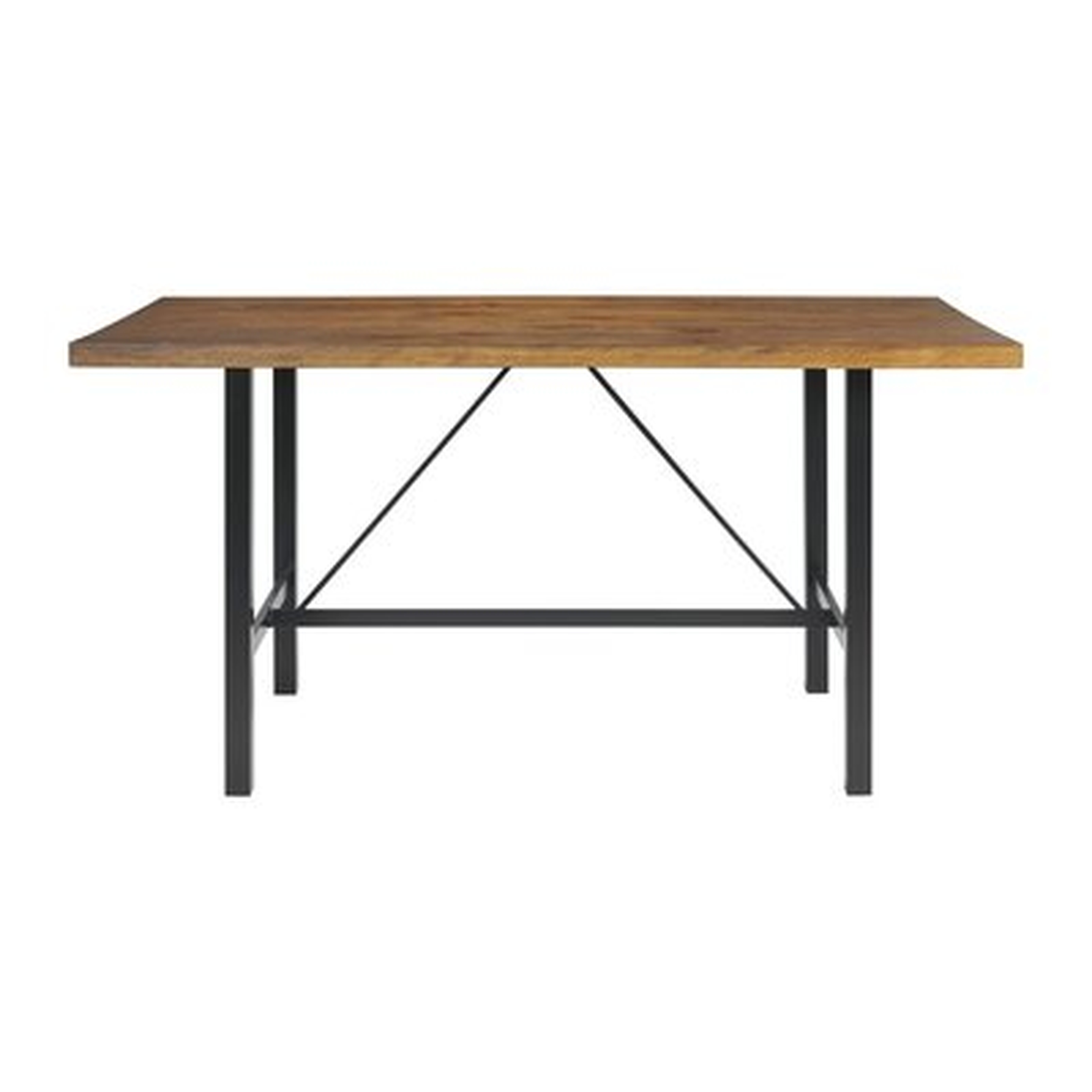 17 Stories Ardice Rectangular Counter Table In Brown - Wayfair