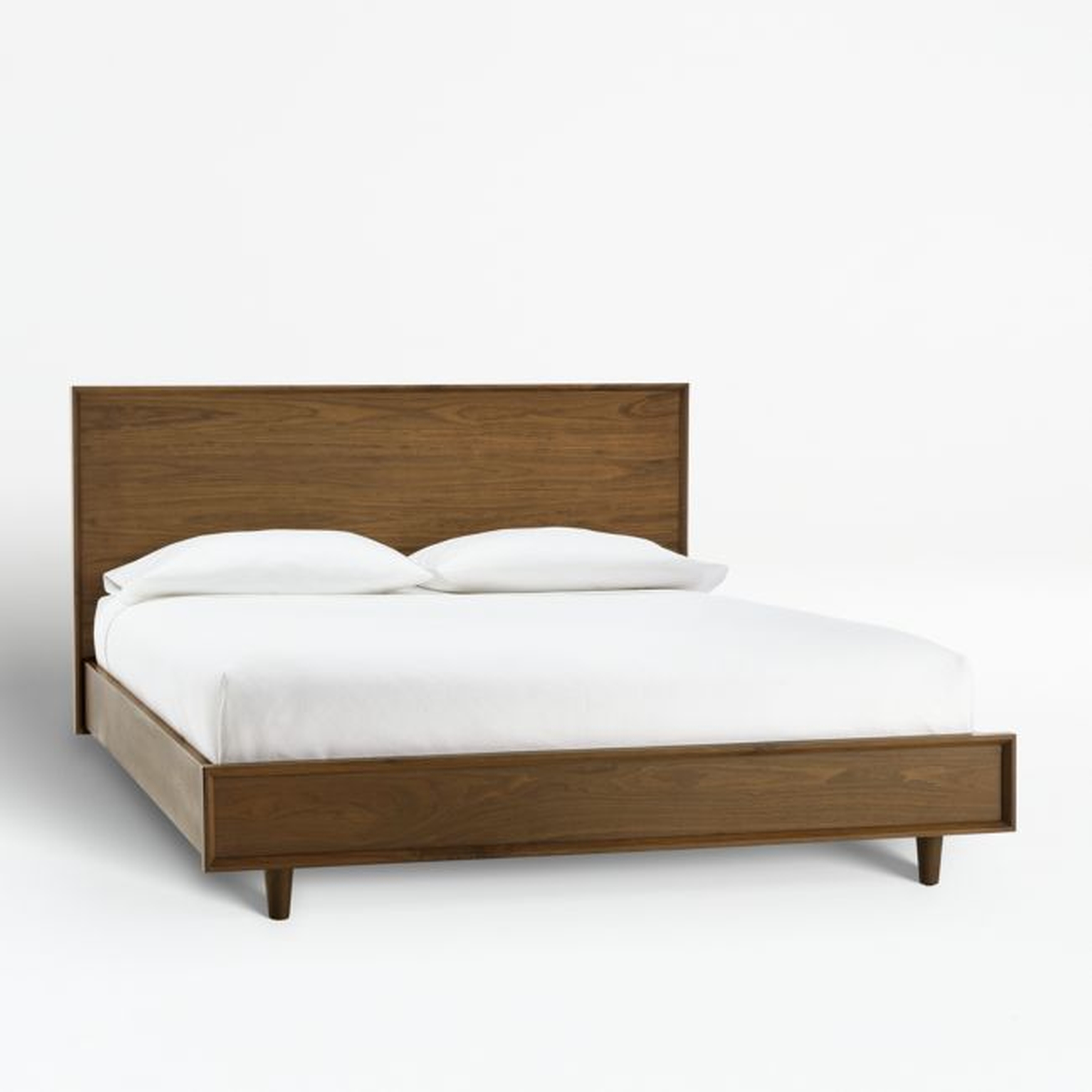 Tate Walnut King Wood Bed - Crate and Barrel