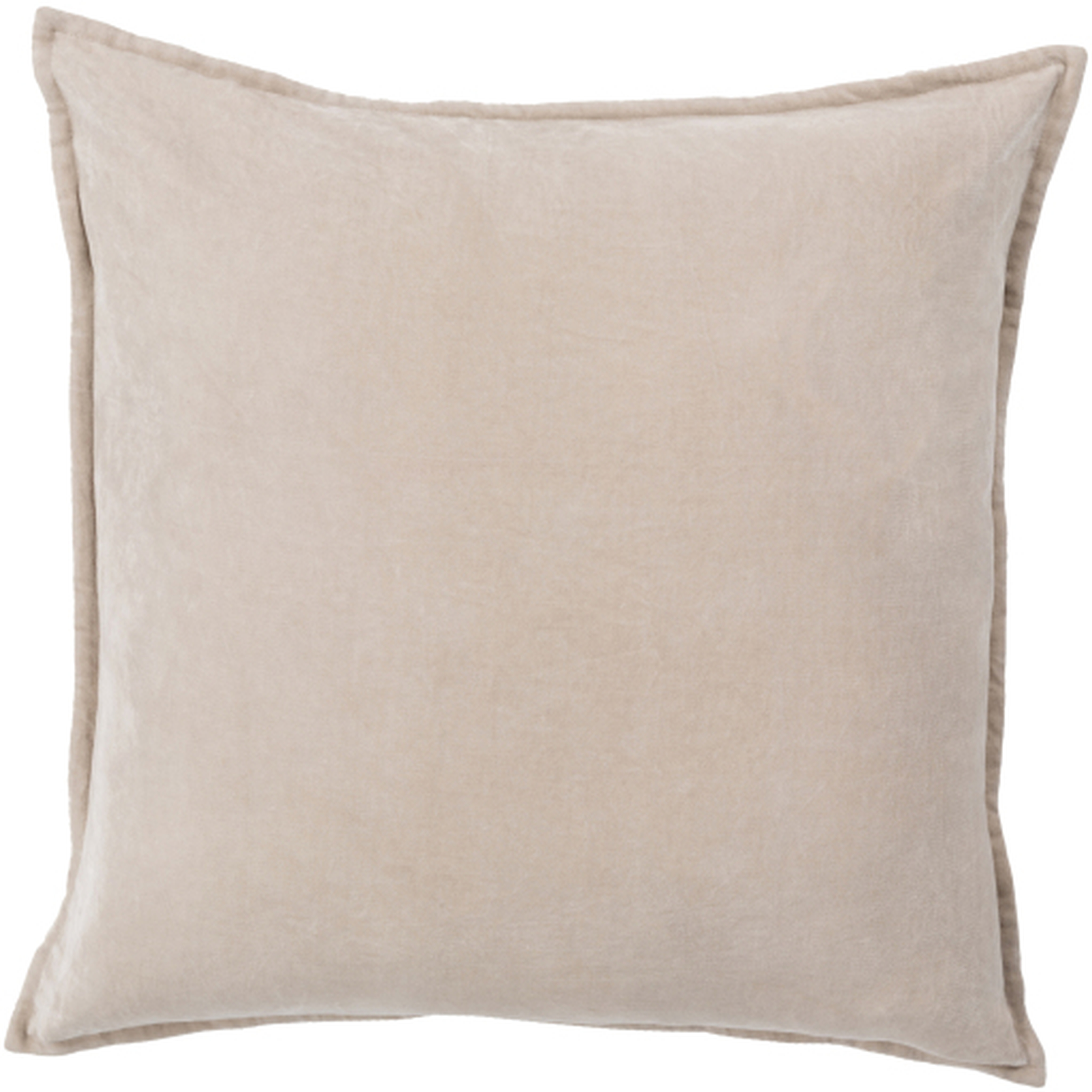 Cotton Velvet Throw Pillow, 18" x 18", with poly insert - Surya