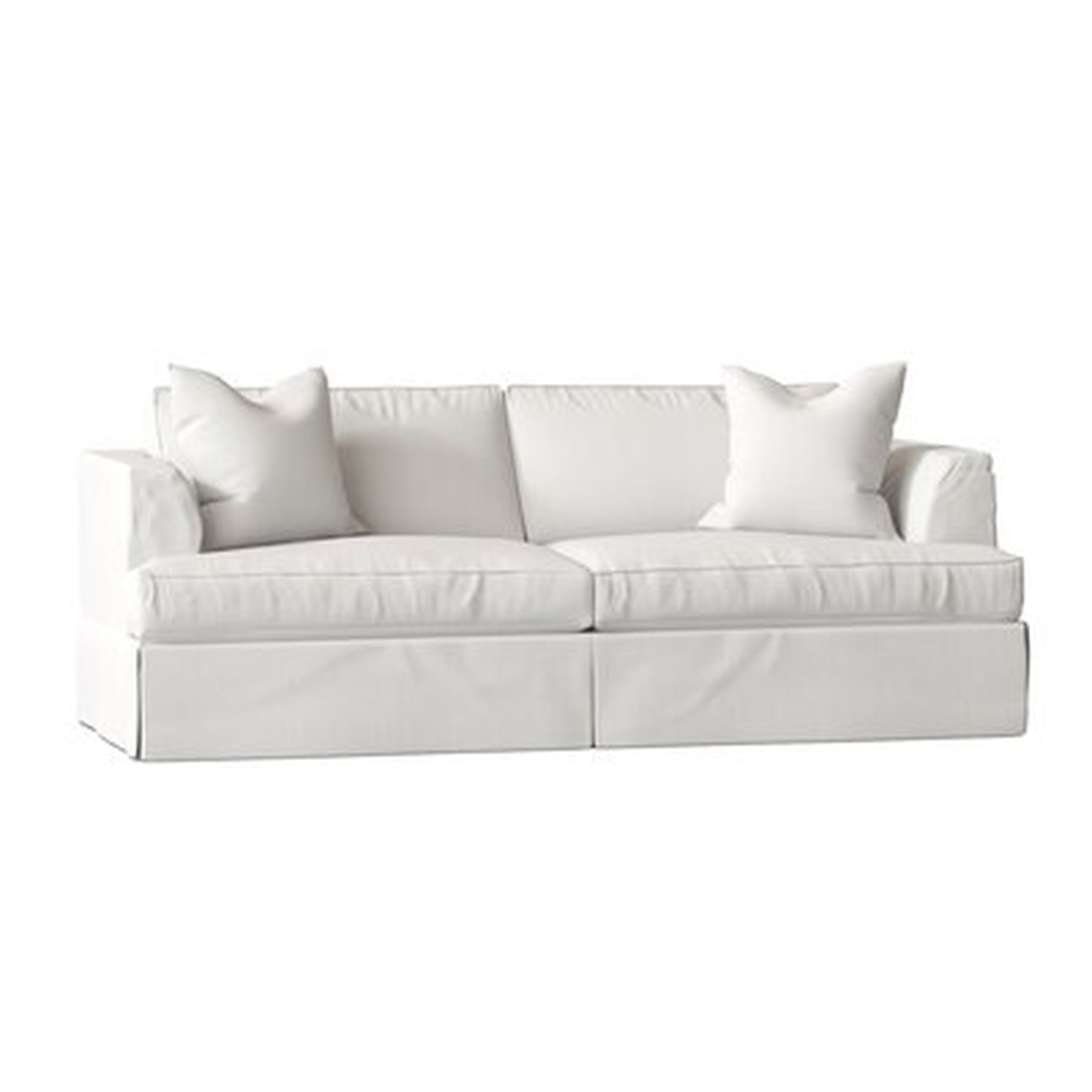 Lucia 93" Recessed Arm Slipcovered Sofa Bed - Birch Lane