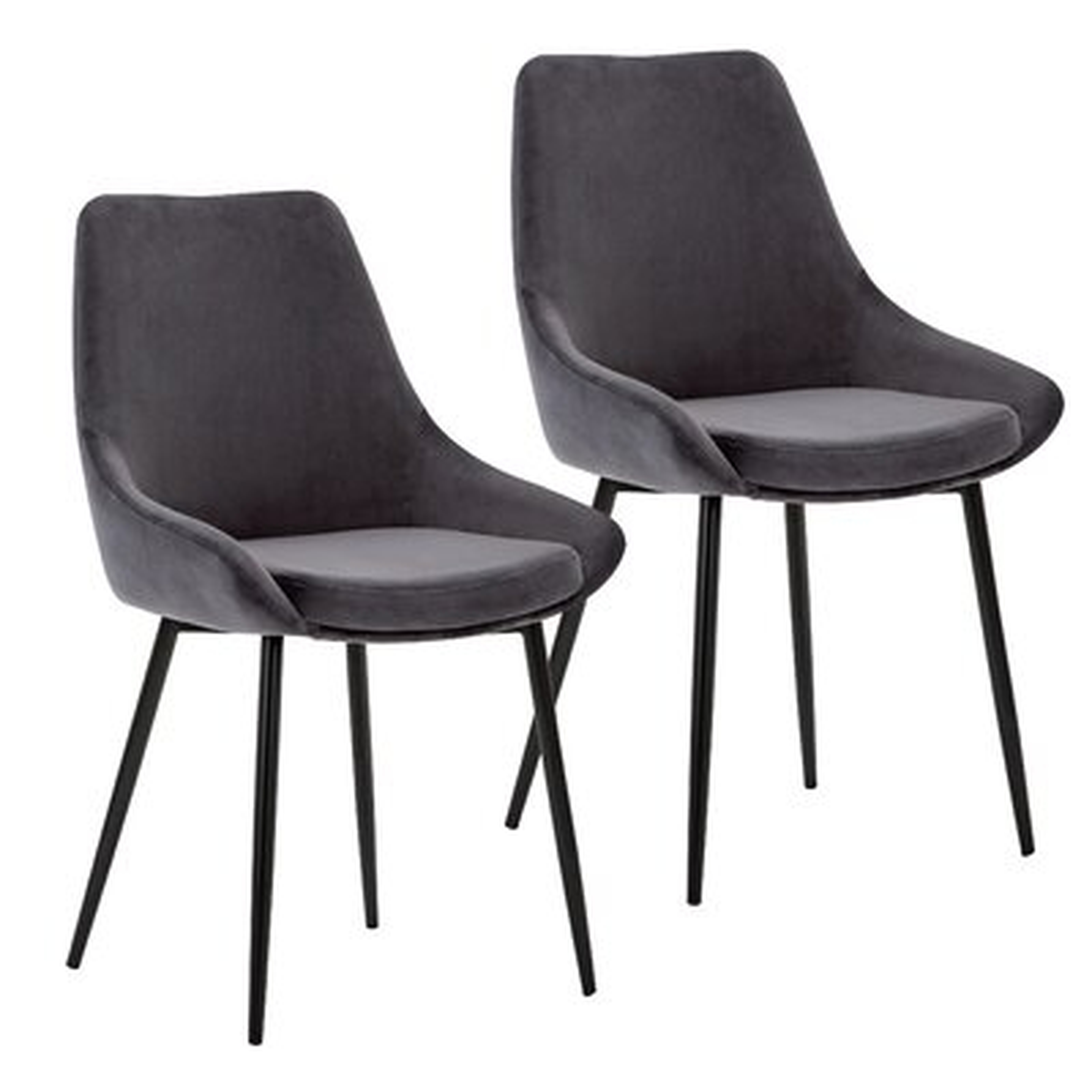 Coen Velvet Side Chair (set of 2) - Wayfair
