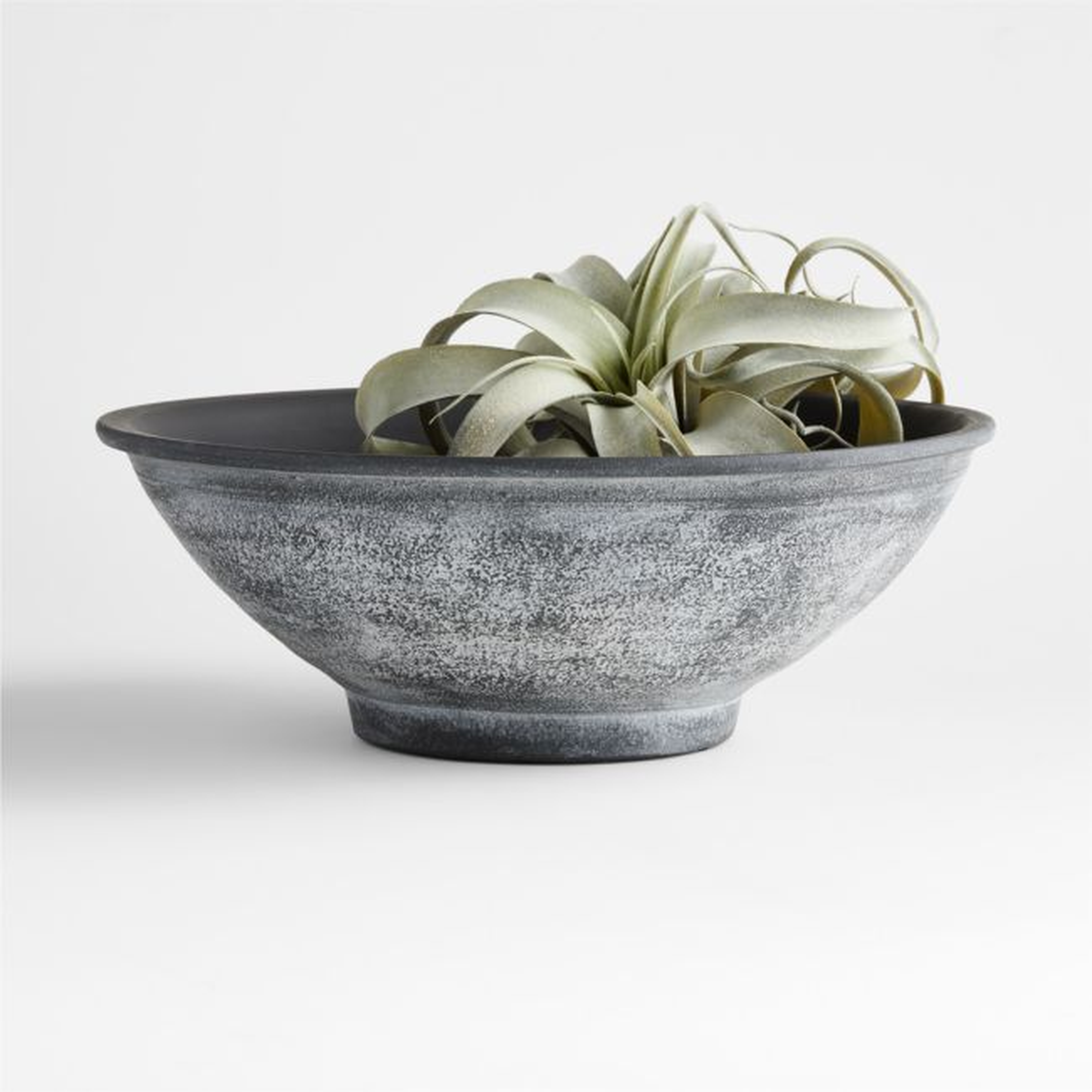 Ophelia Black Ceramic Centerpiece Bowl 14" - Crate and Barrel