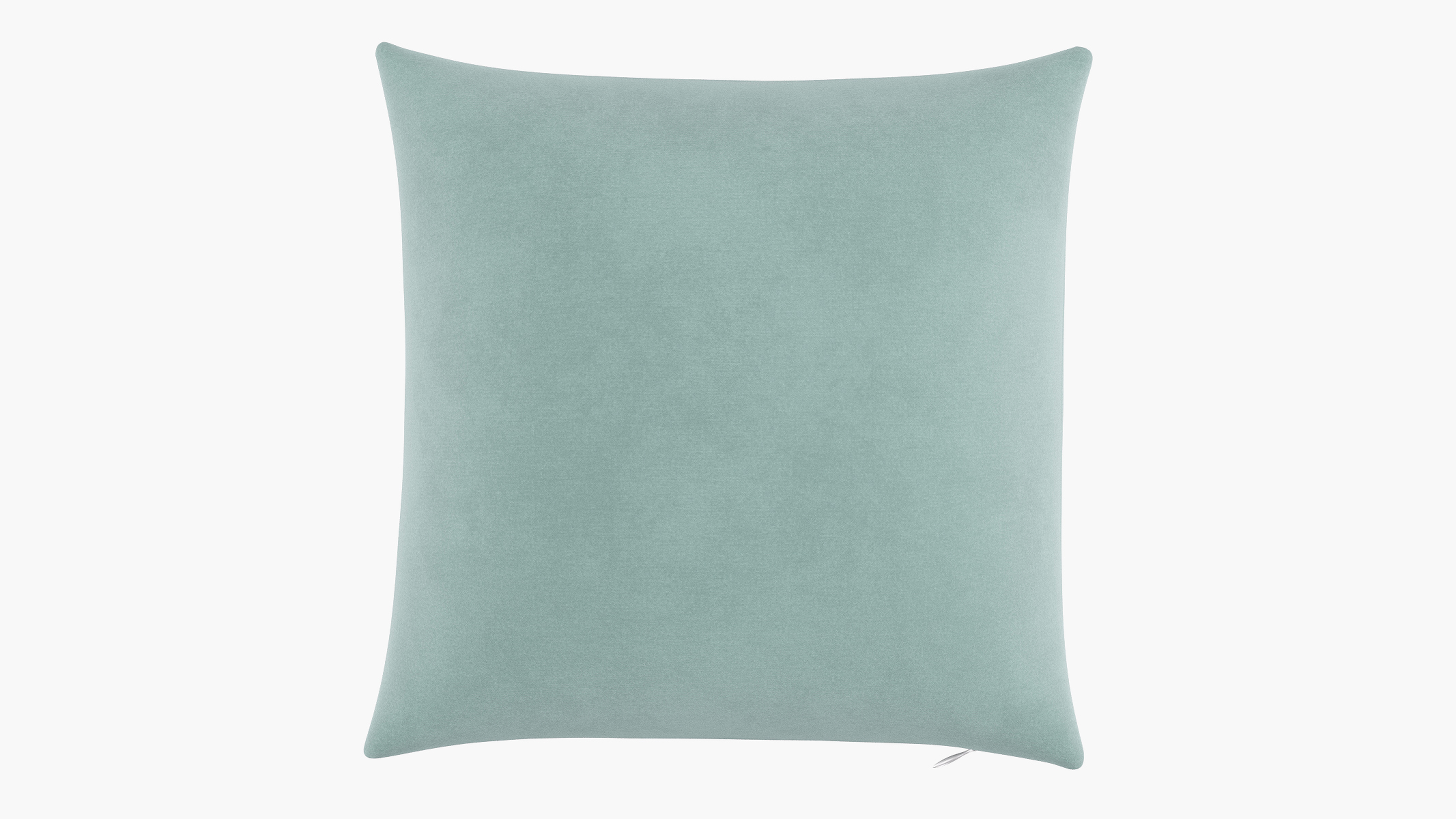 Throw Pillow 18", Aqua Classic Velvet, 18" x 18" - The Inside