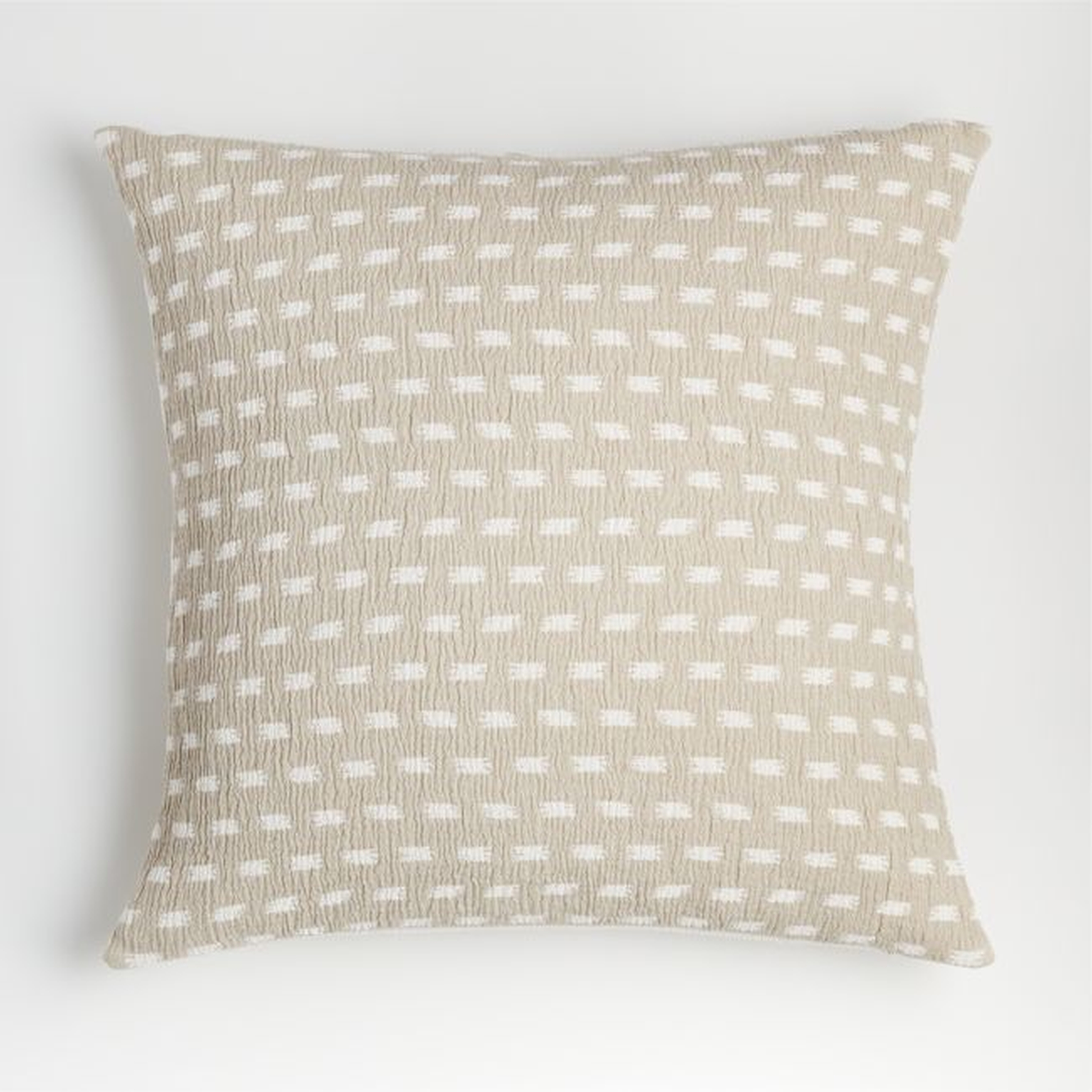 Mujia 23" Reversible Ivory Ikat Pillow Cover - Crate and Barrel