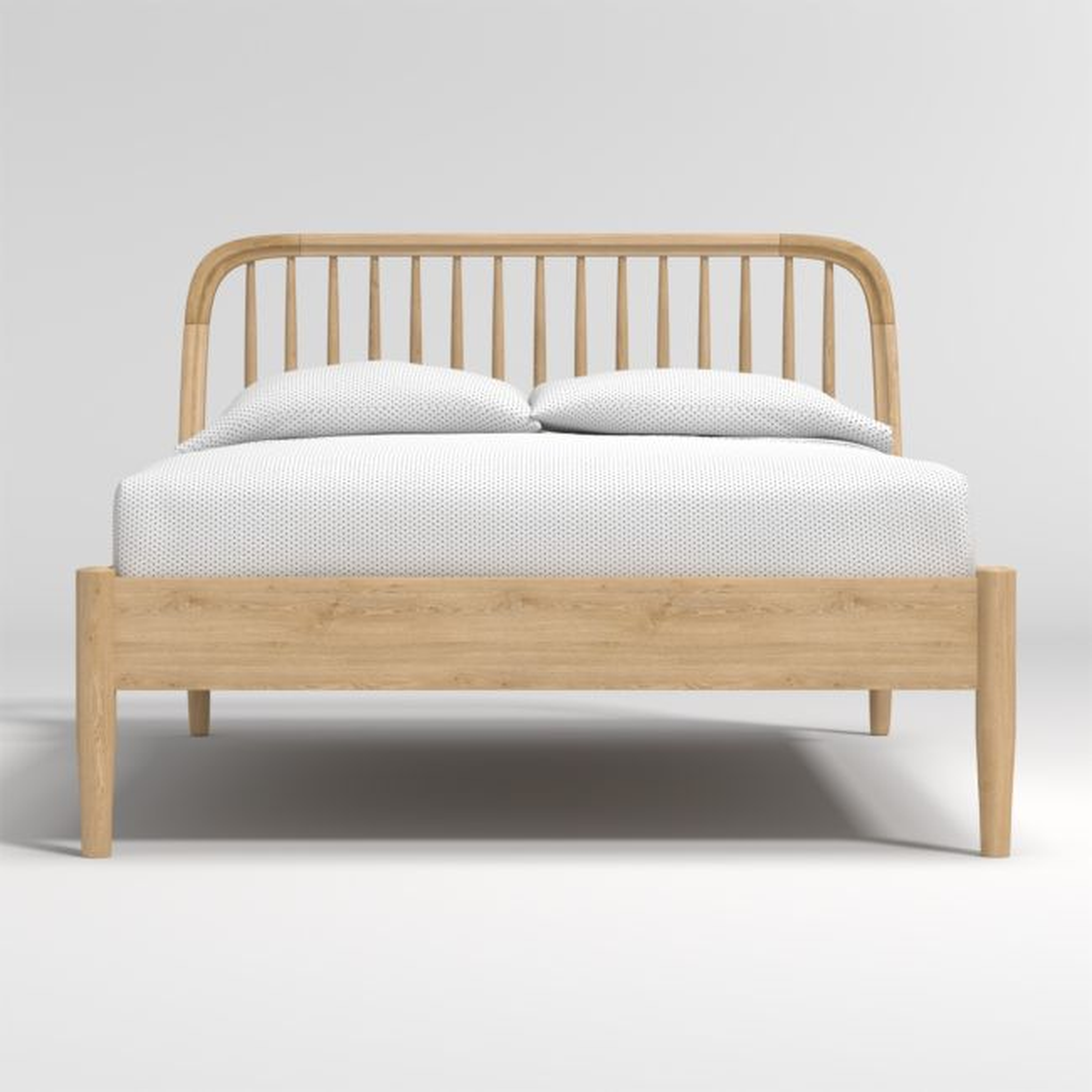 Bodie Spindle Natural Oak Wood Kids Full Bed - Crate and Barrel