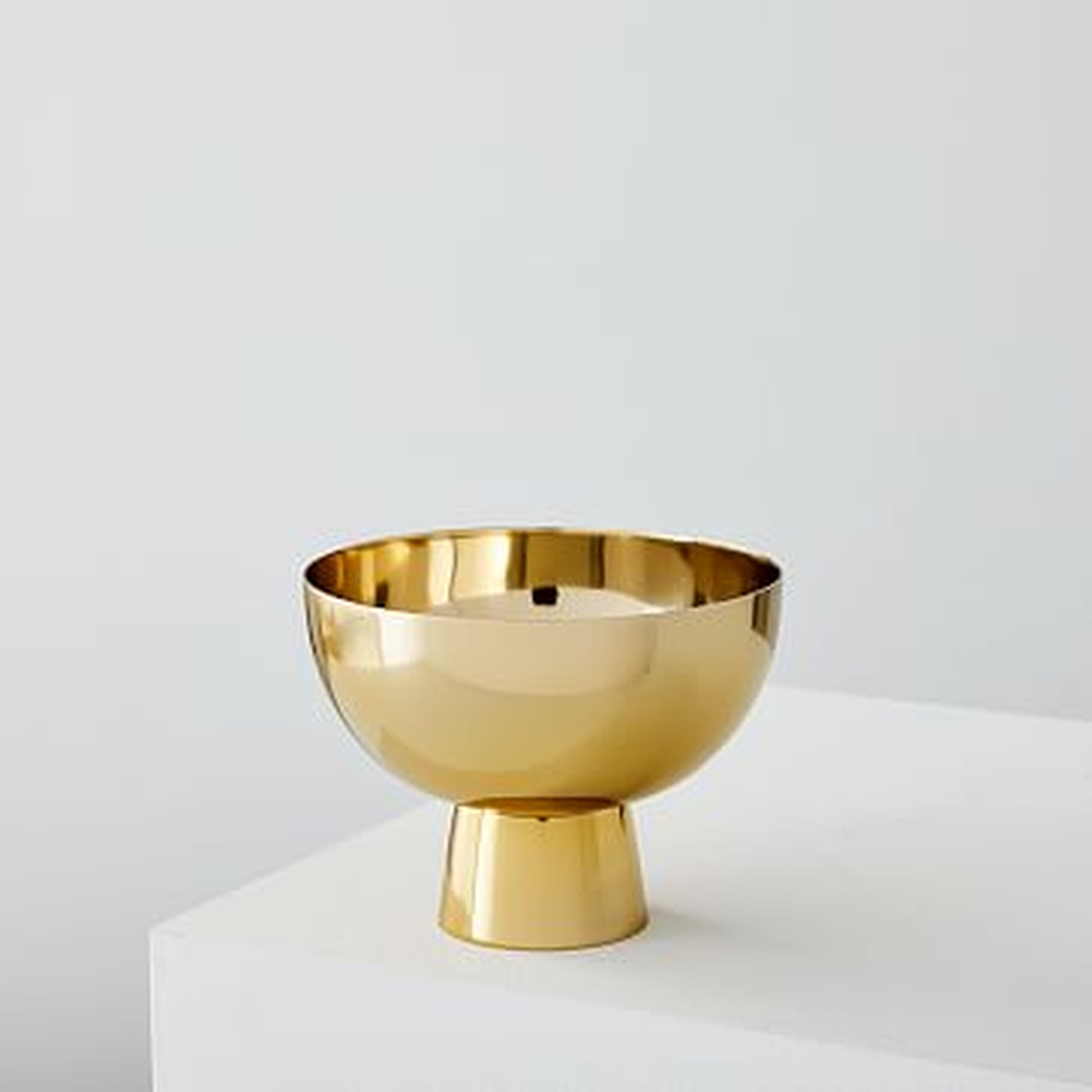 Foundations Brass Vase , Small Footed - West Elm