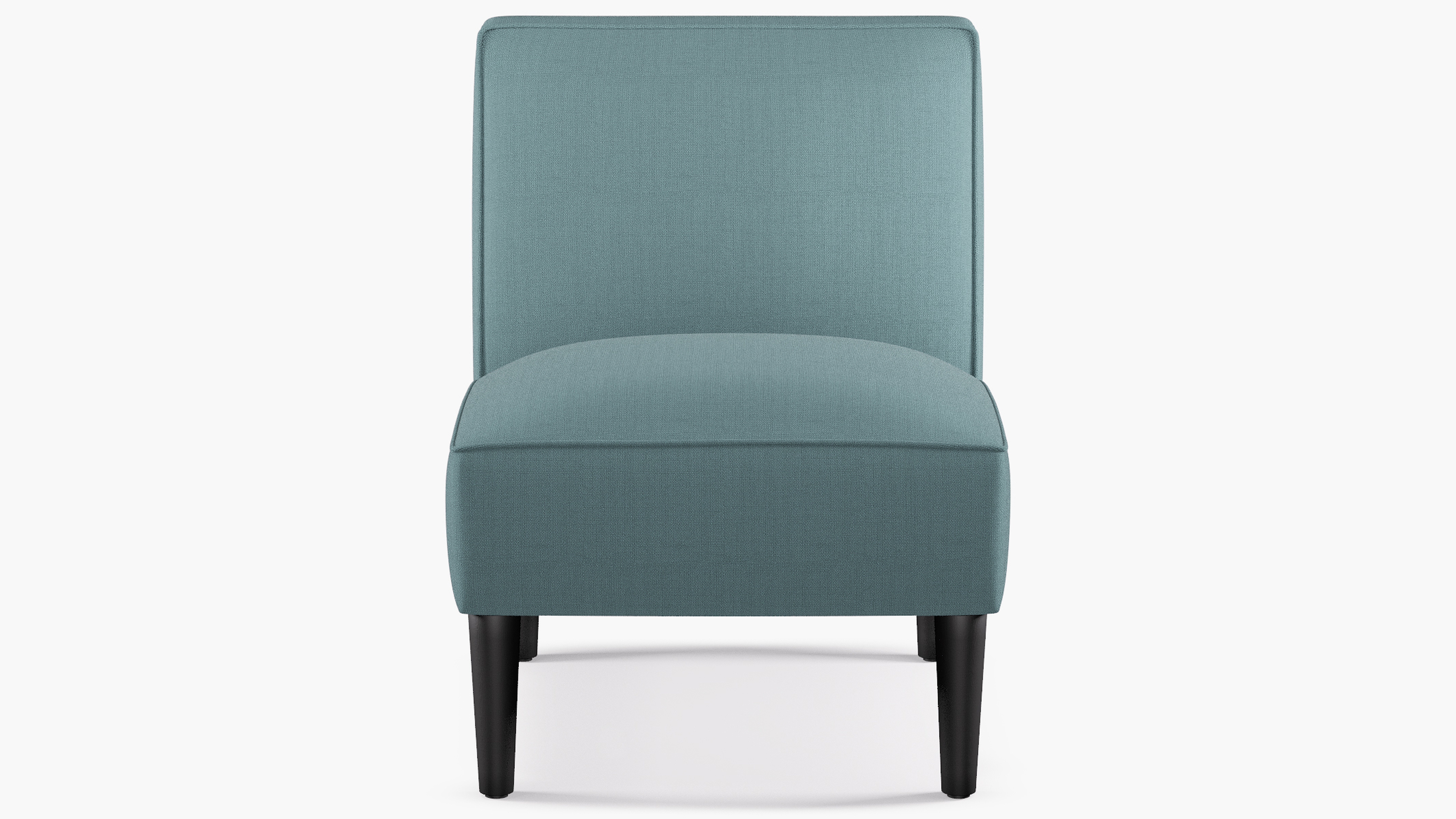 Mid-Century Accent Chair, Seaglass Linen, Black - The Inside