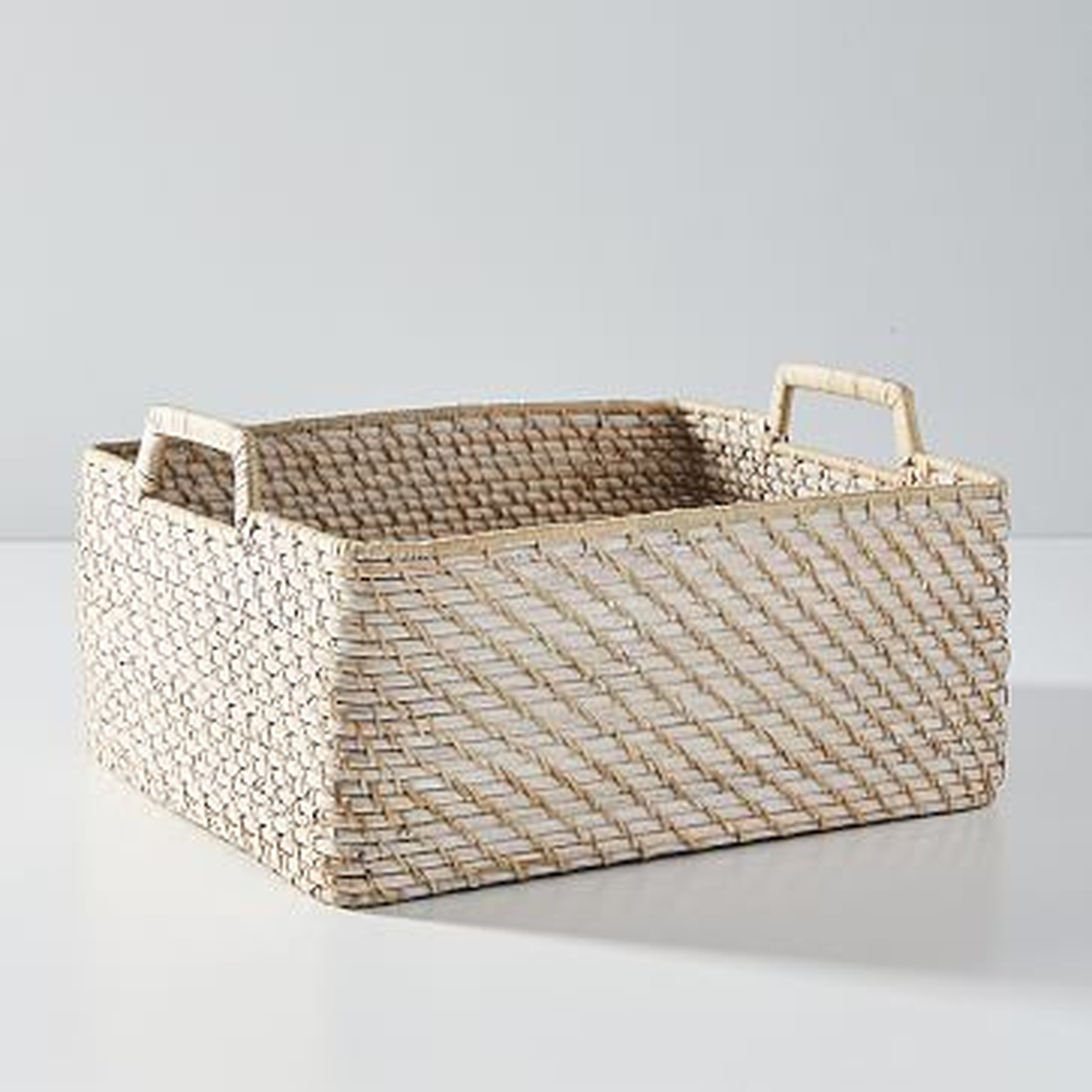 Modern Weave, Harvest Basket, Whitewash, Set of 2 - West Elm
