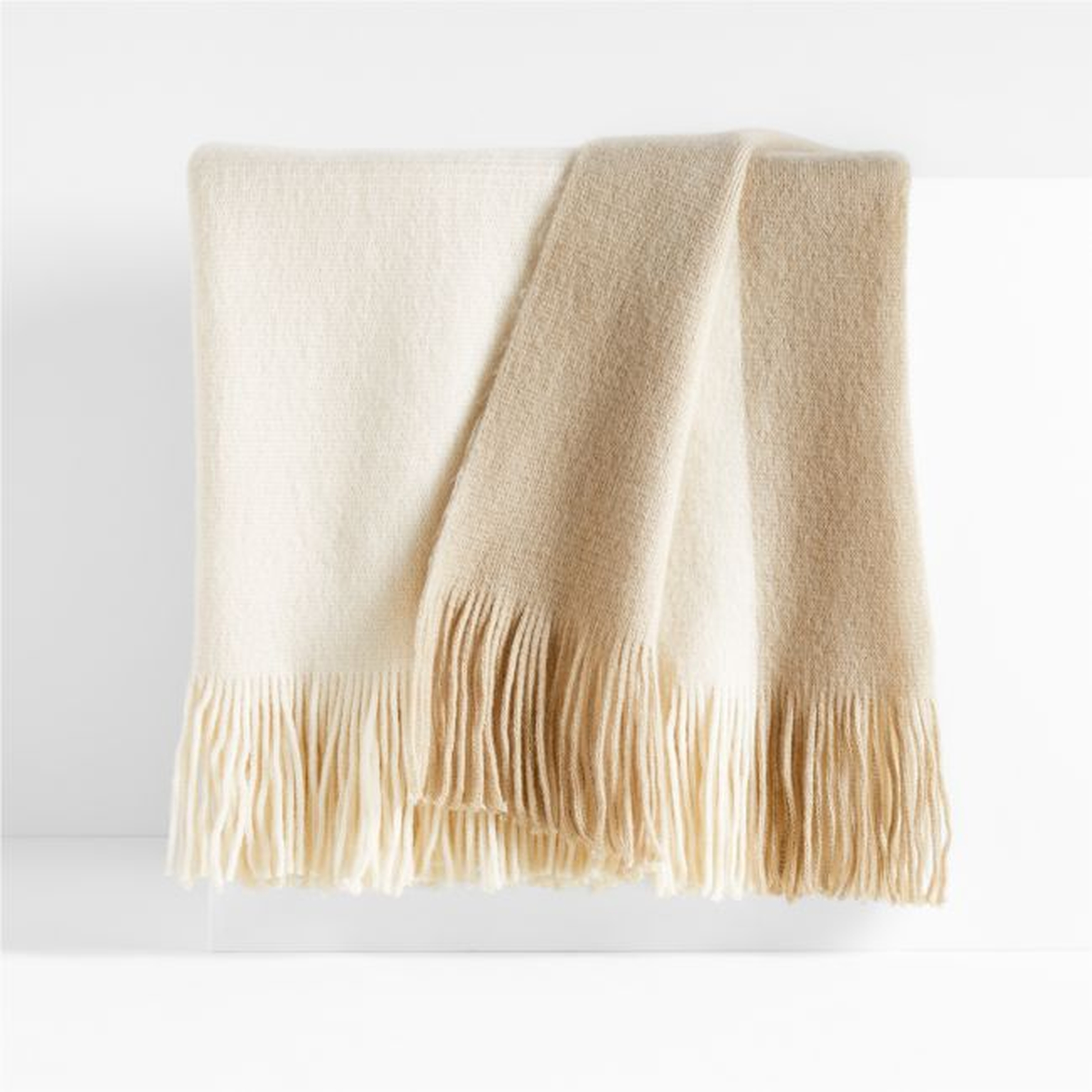 Tepi 70"x55" Natural Throw Blanket - Crate and Barrel
