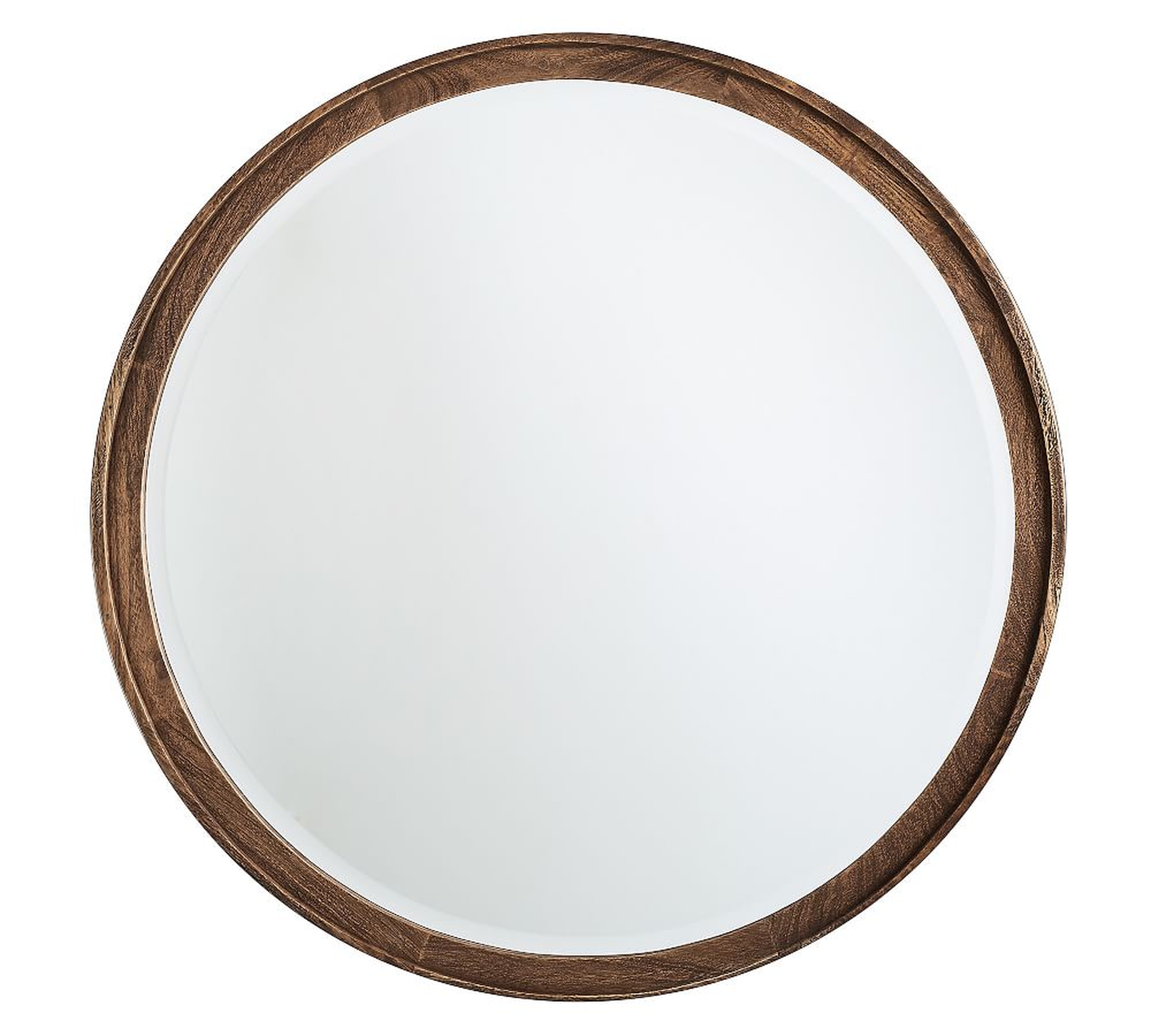 Campbell Wood Round Mirror - 32" x 32" - Pottery Barn