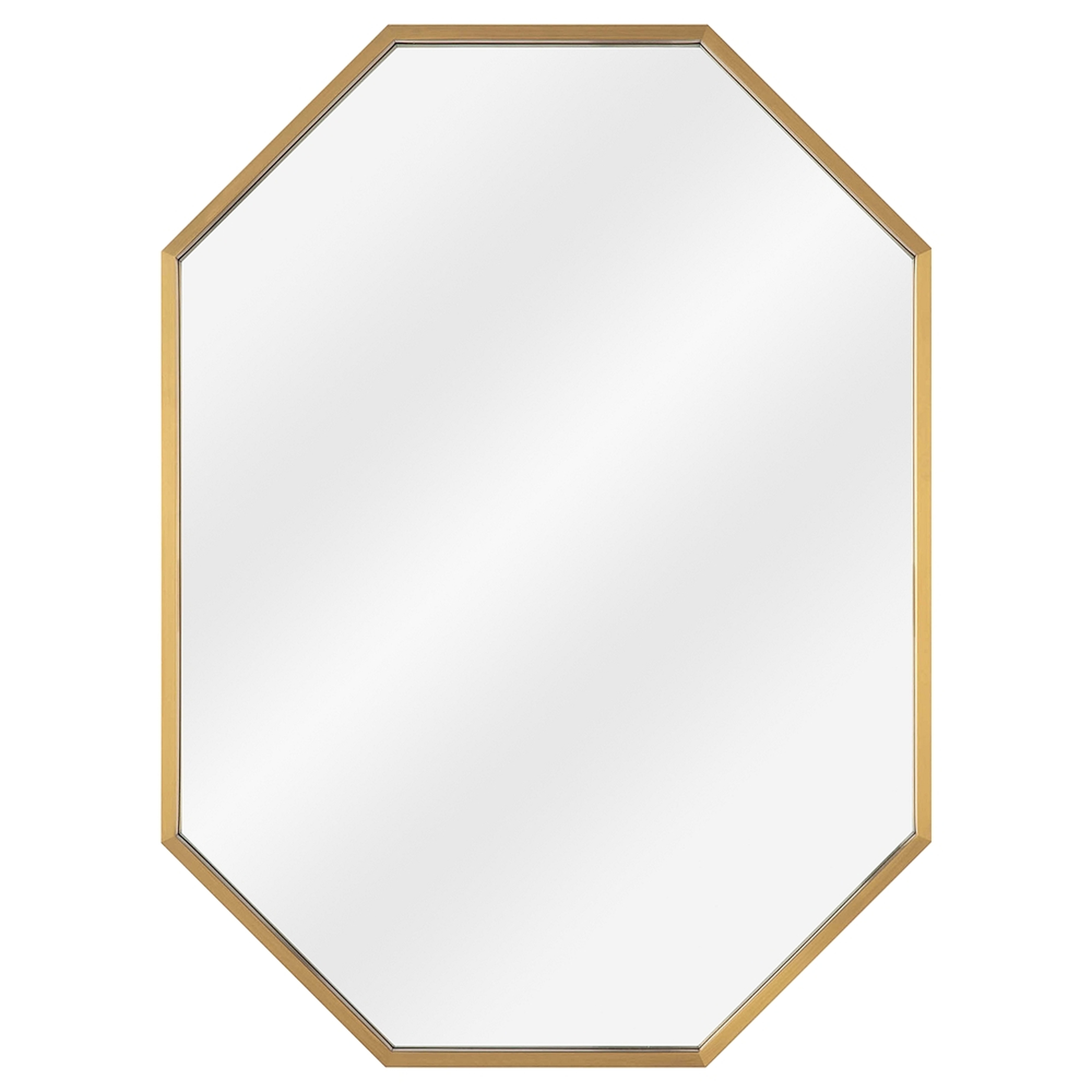 Classics Hale Natural Brass 24" x 32" Hexagon Wall Mirror - Style # 80W10 - Lamps Plus