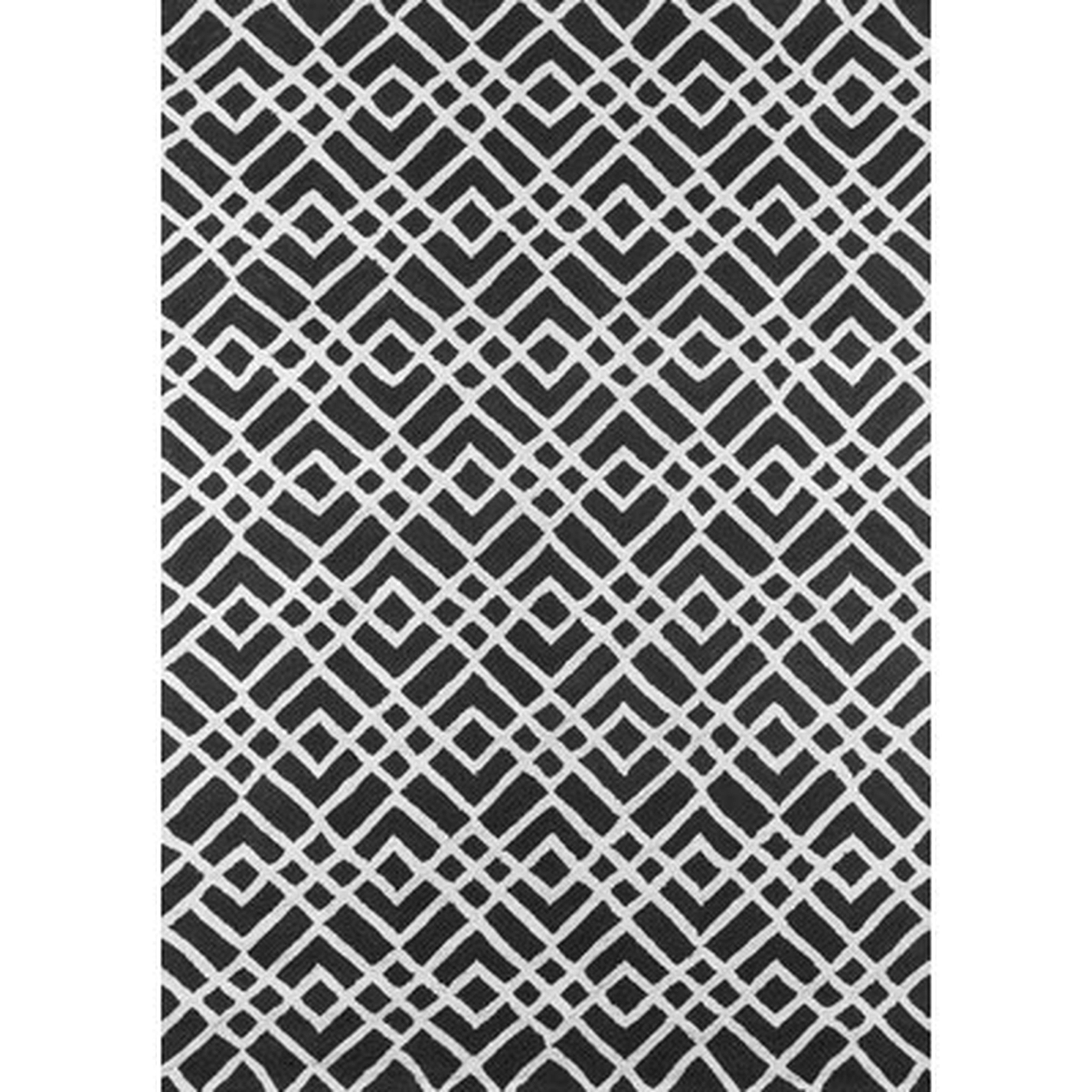 Vivant Hand Hooked Black Rug - Wayfair