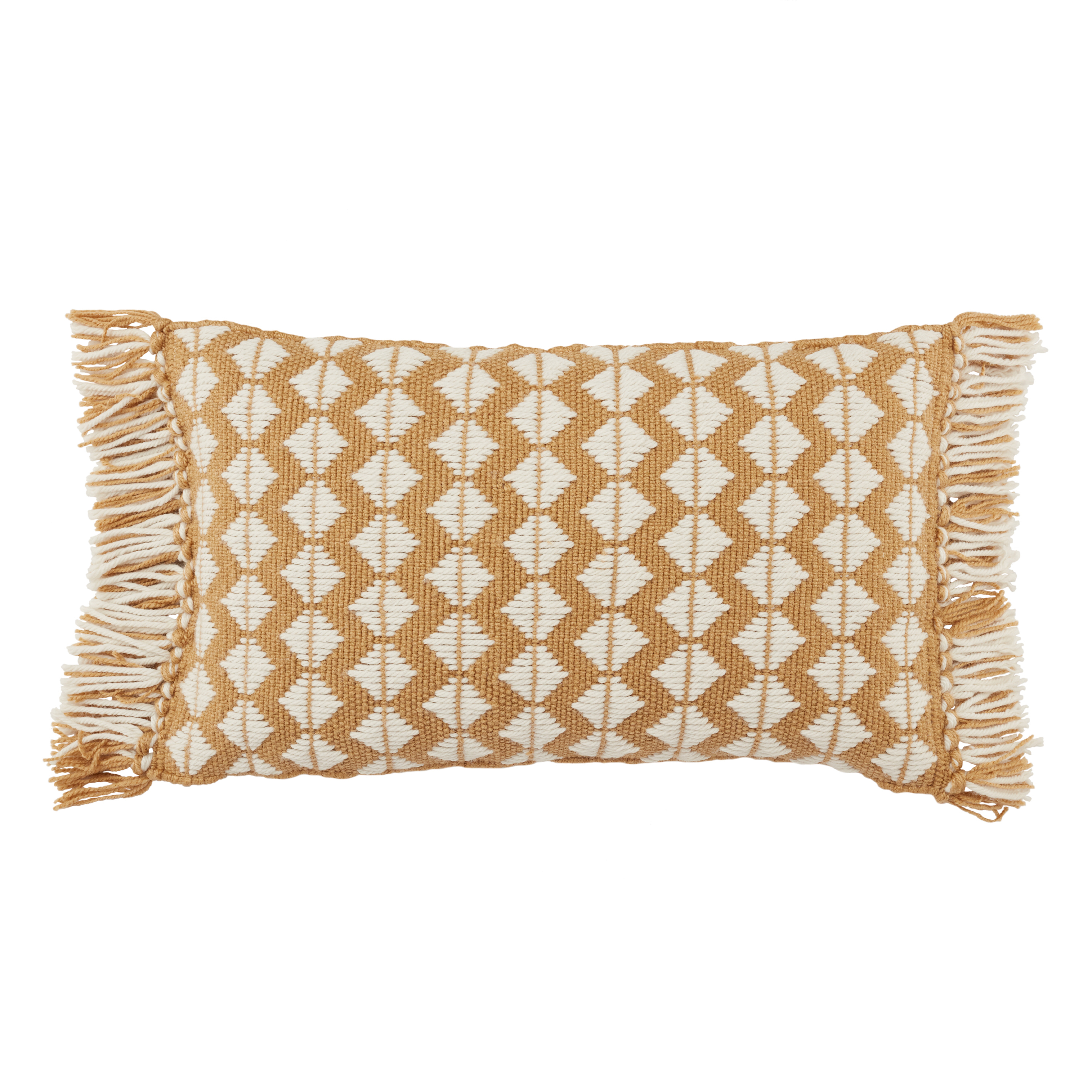 Chesa Lumbar Pillow, Gold, 21" x 13" - Collective Weavers