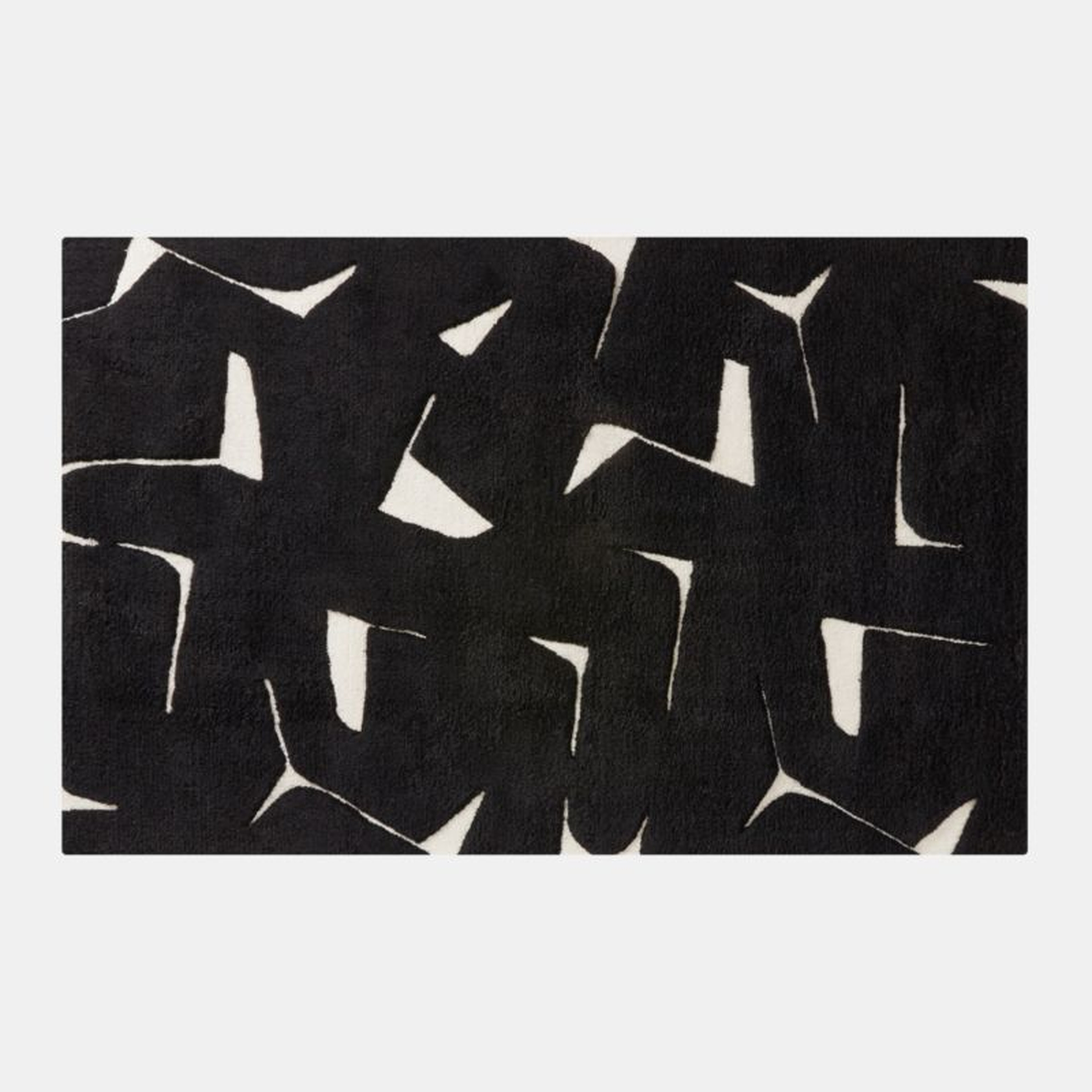 Sway Black and White Tufted Area Rug 8'x10' - CB2