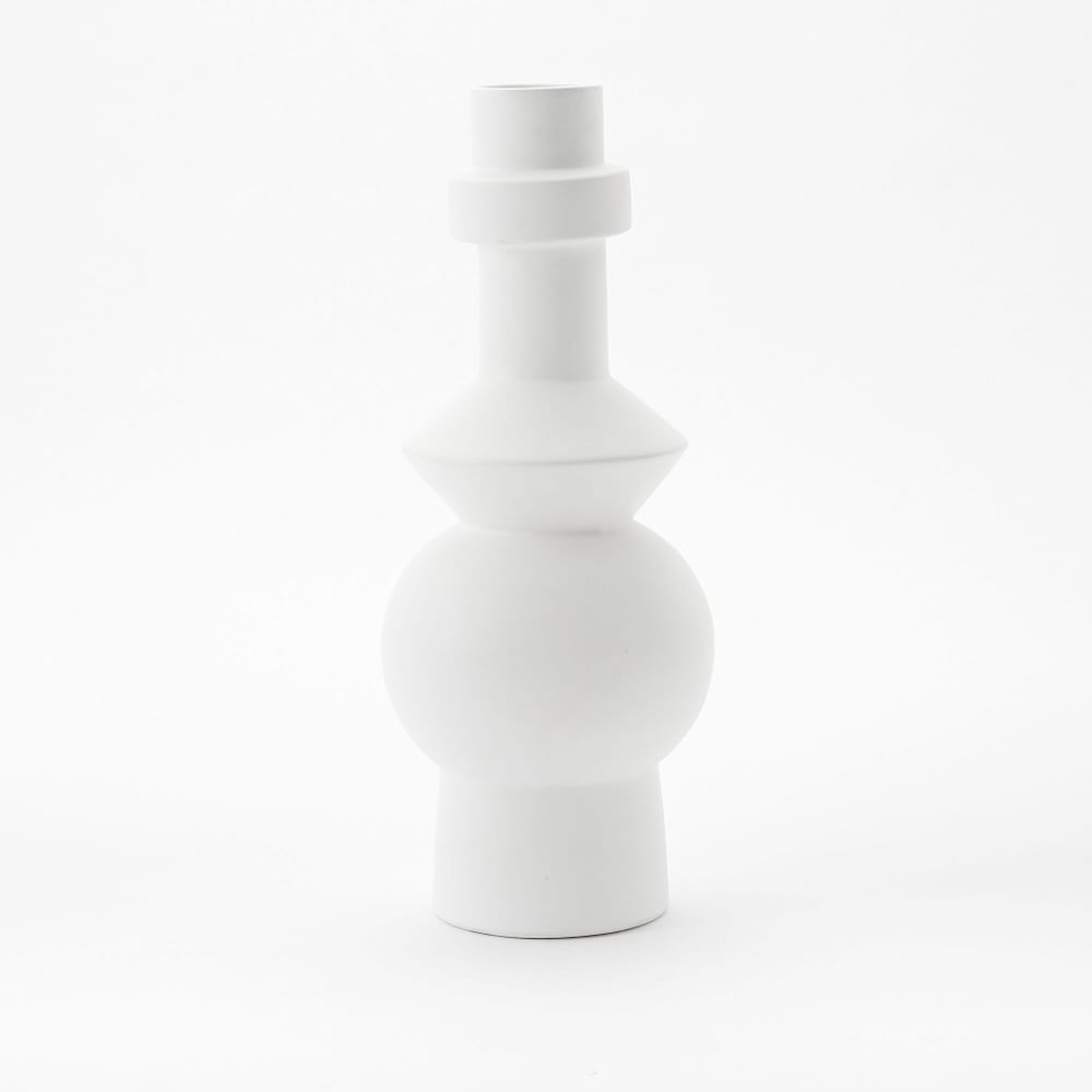 Totem Vase, 16.5", White - West Elm