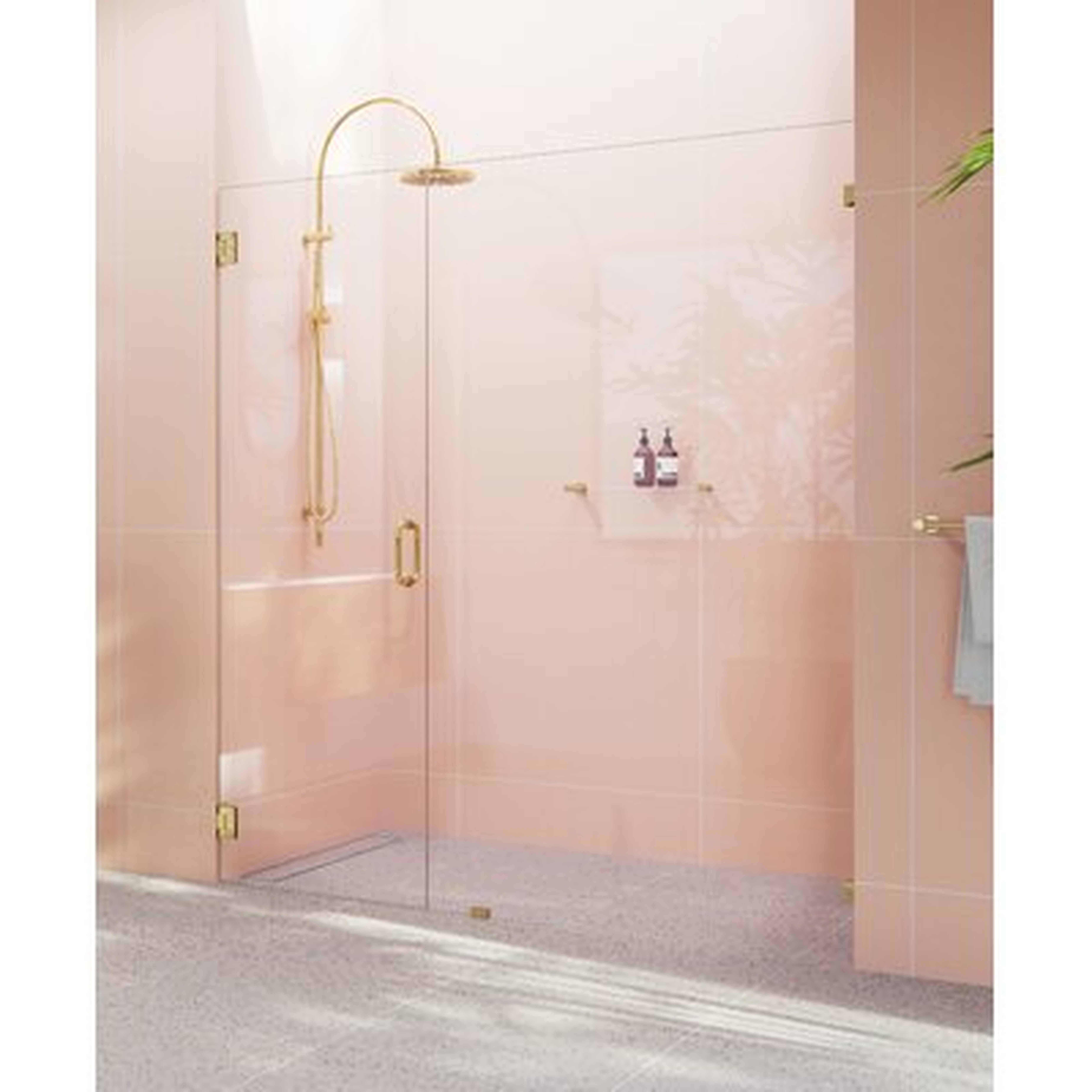 Glass Warehouse 78" X 67.75" Frameless Shower Door - Wall Hinge - Wayfair