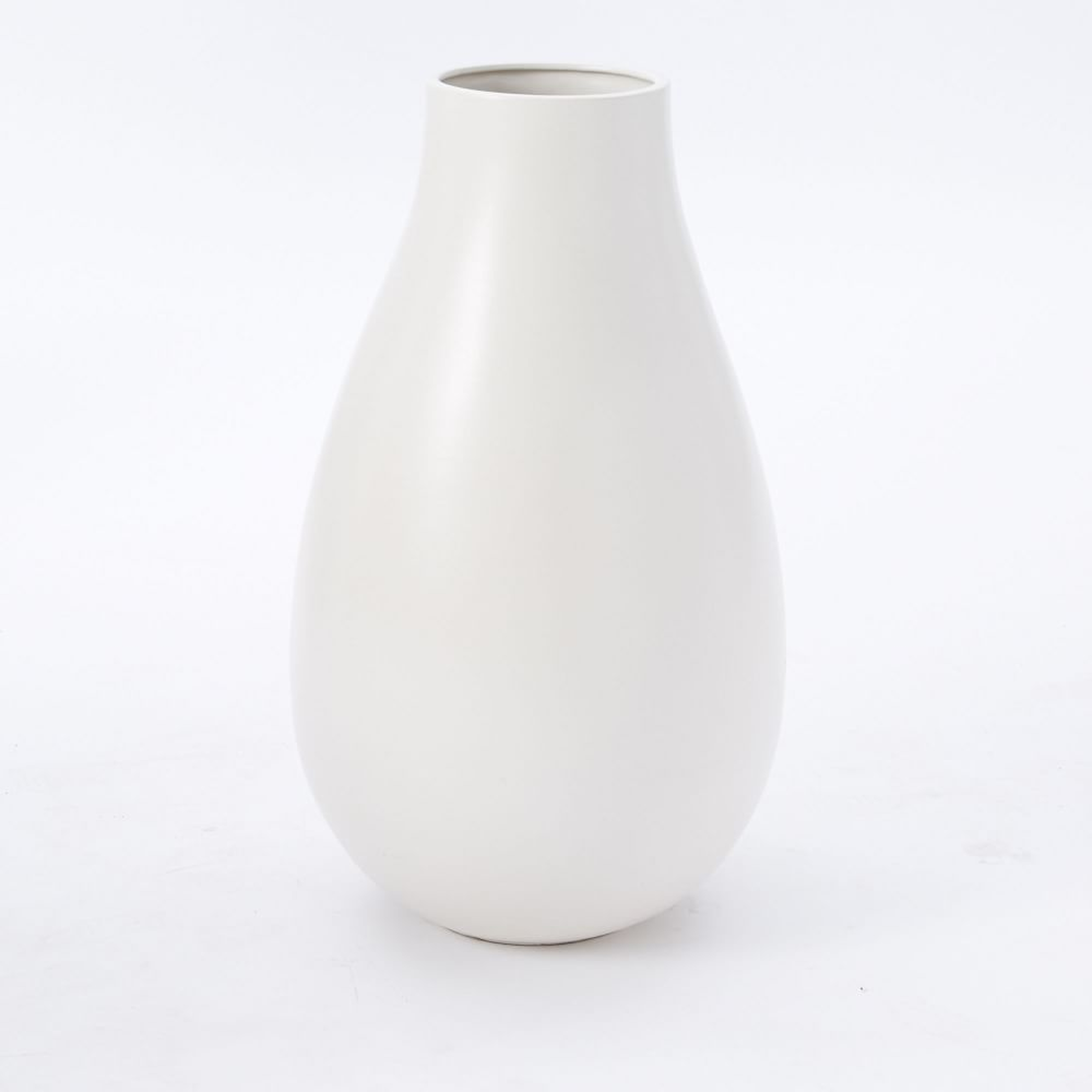 Pure White Ceramic Vase, Oversized Organic - West Elm