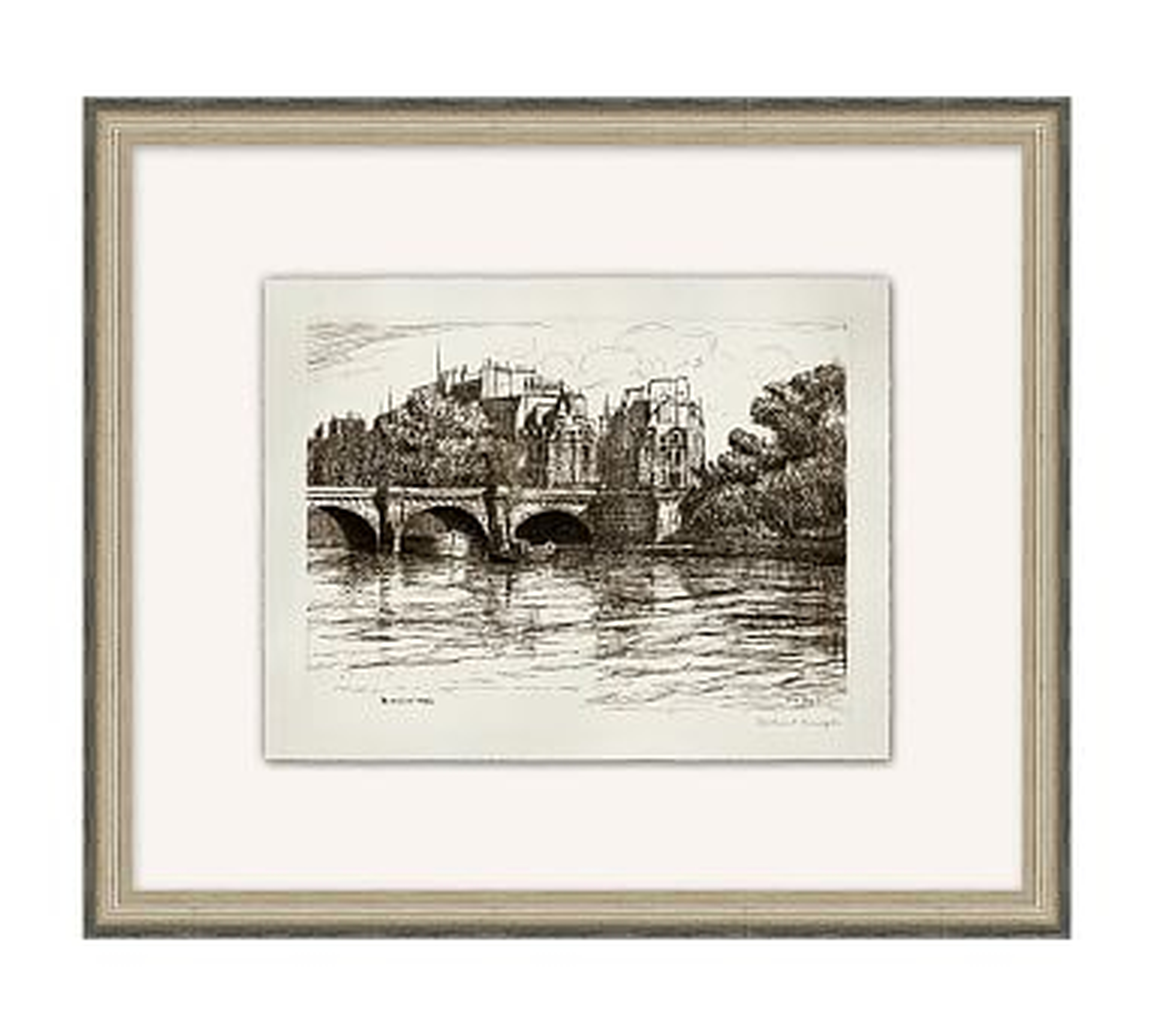 Bridges of the Seine 2 Framed Print, 20" x 17" - Pottery Barn