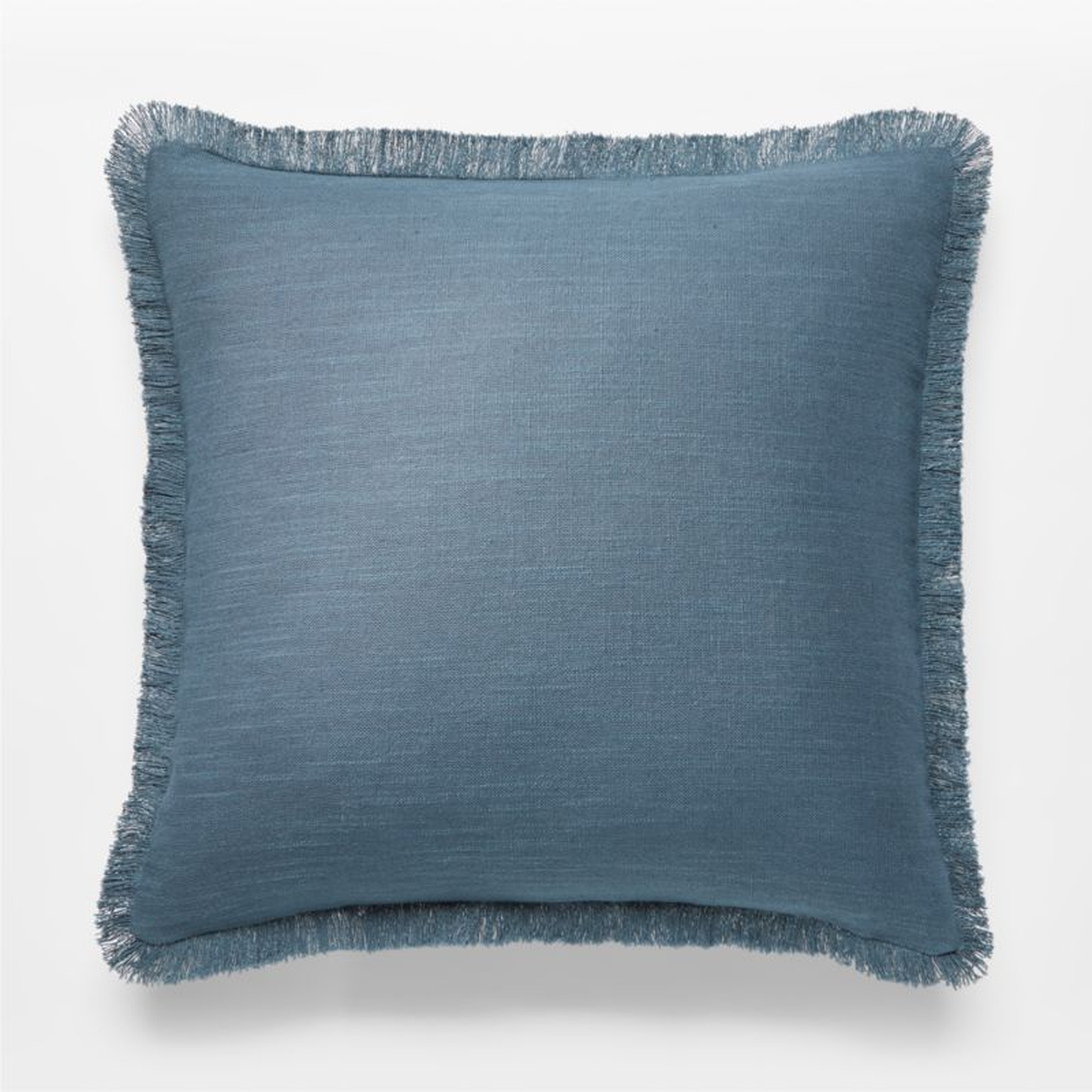 Eyelash Pillow, Feather-Down Insert, Blue, 20" x 20" - CB2