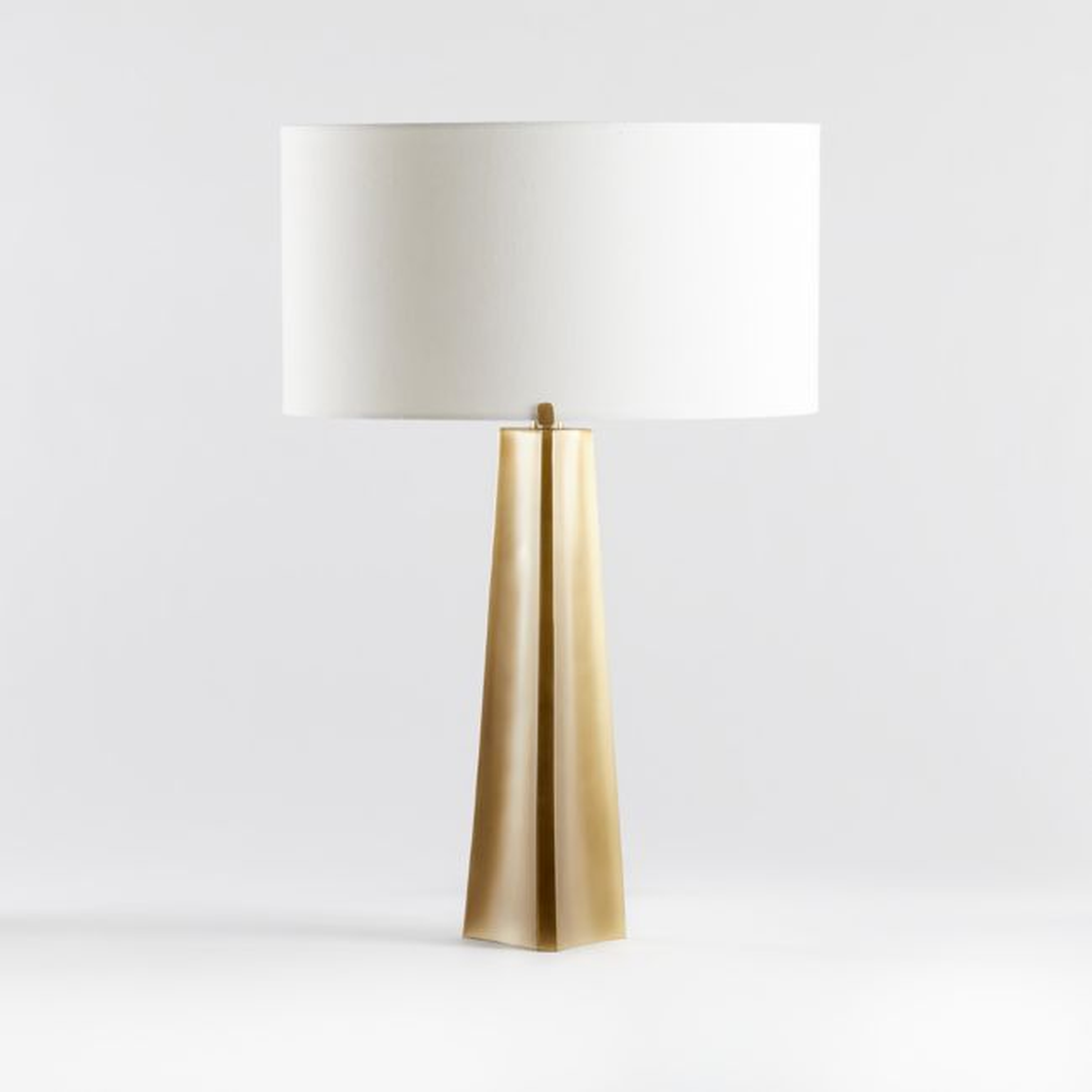 Isla Brass Triangle Table Lamp - Crate and Barrel
