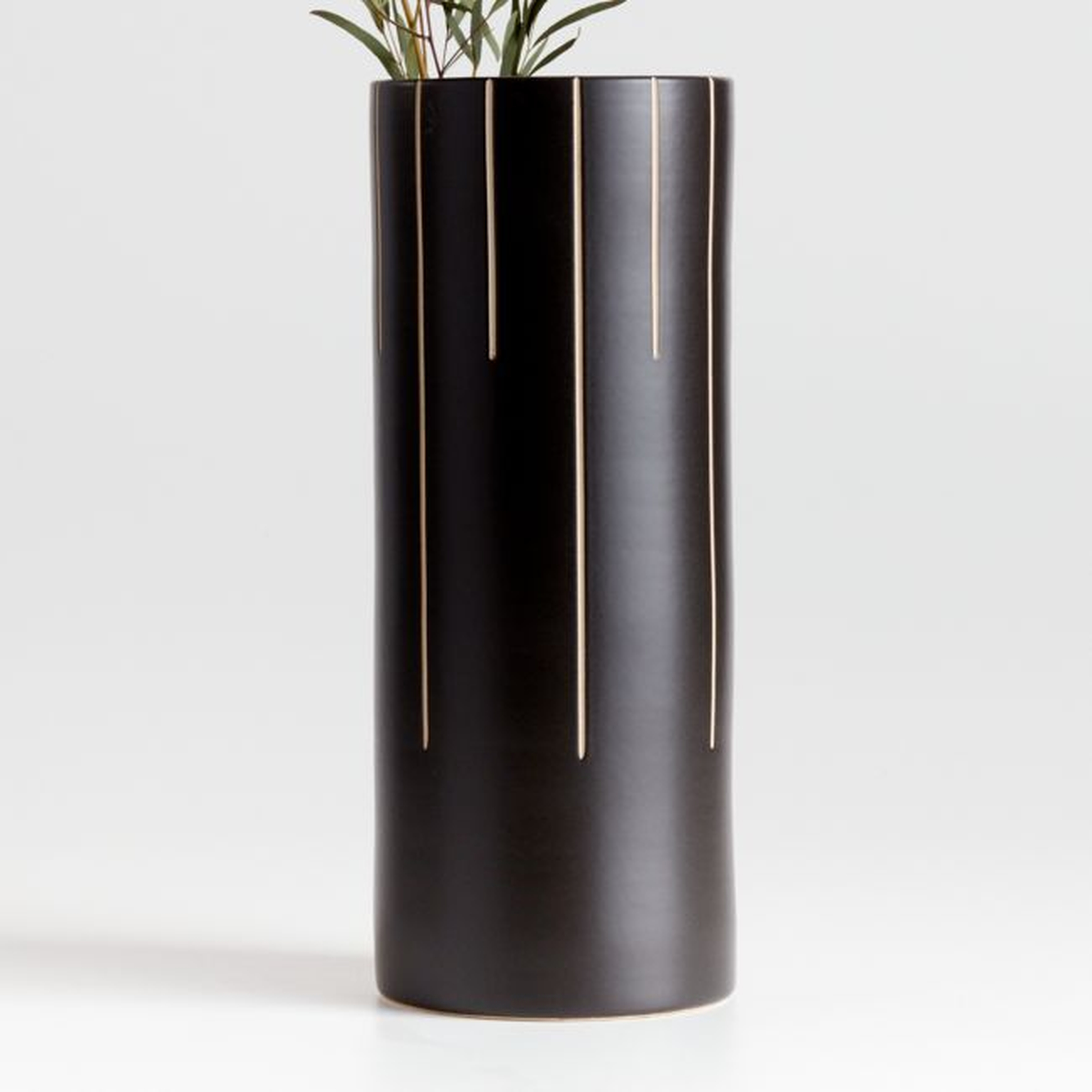Anvers Large Black Vase - Crate and Barrel