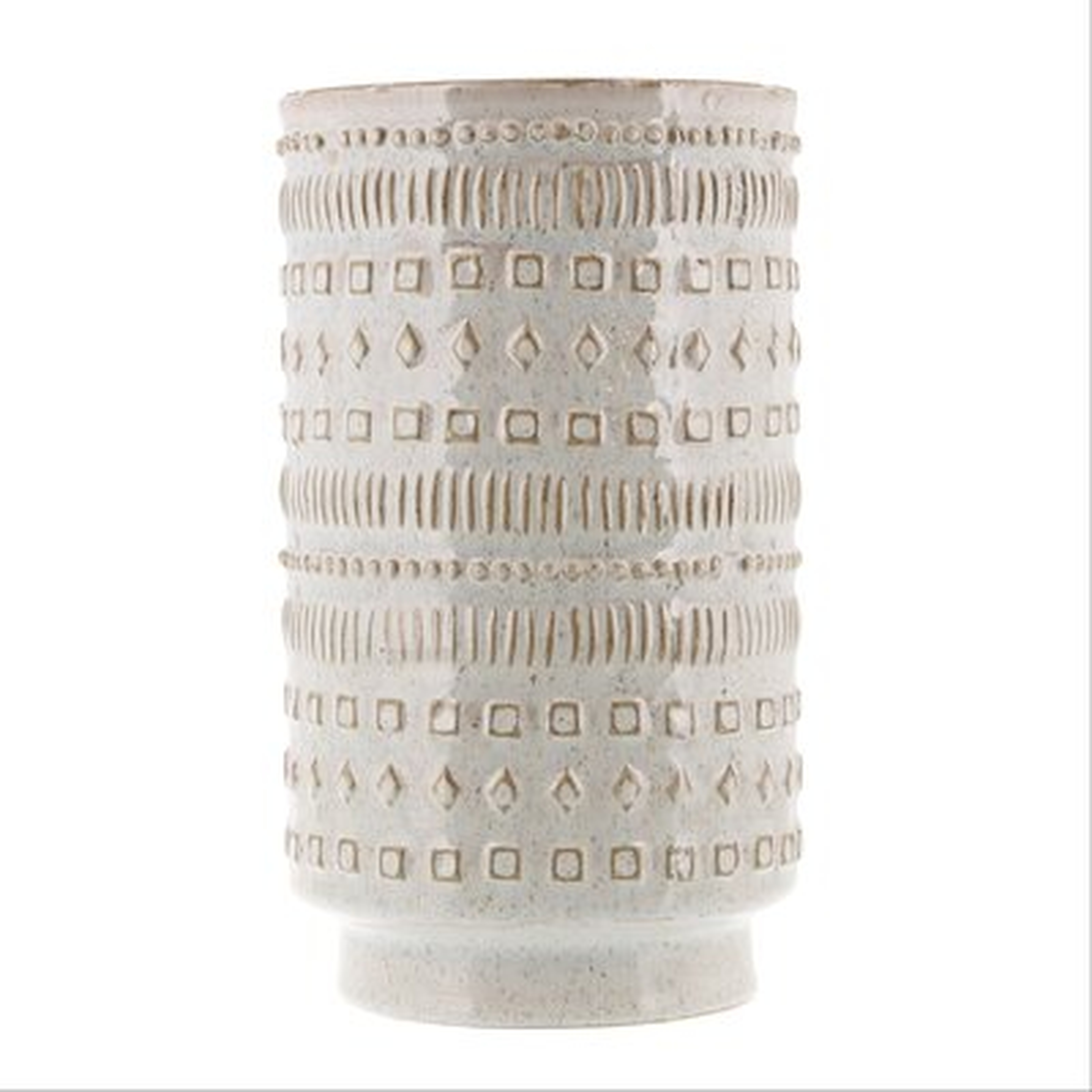 White 10" Indoor / Outdoor Ceramic Table Vase - Wayfair