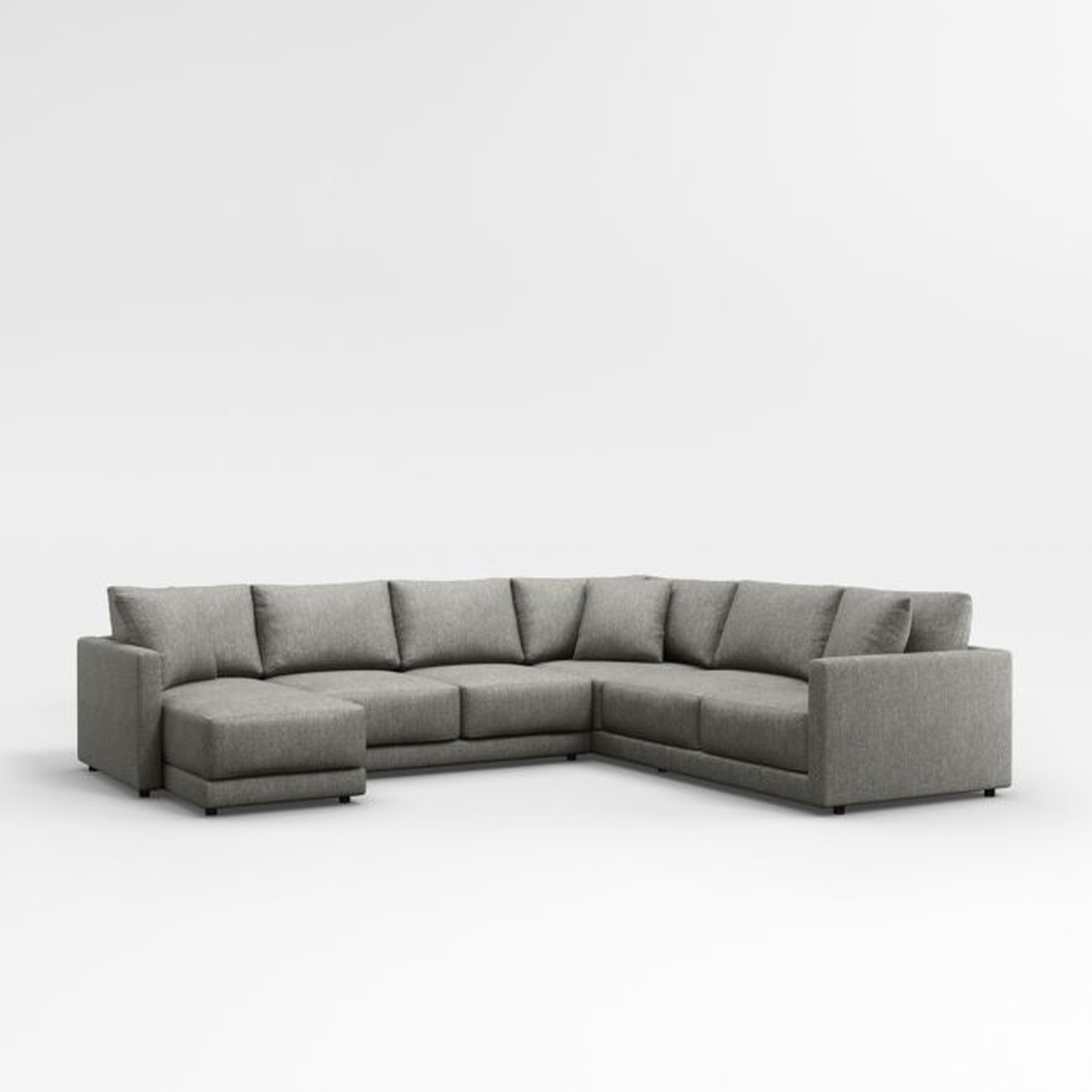 Gather Deep 3-Piece U-Shaped Sectional Sofa with Left-Arm Chaise - Crate and Barrel