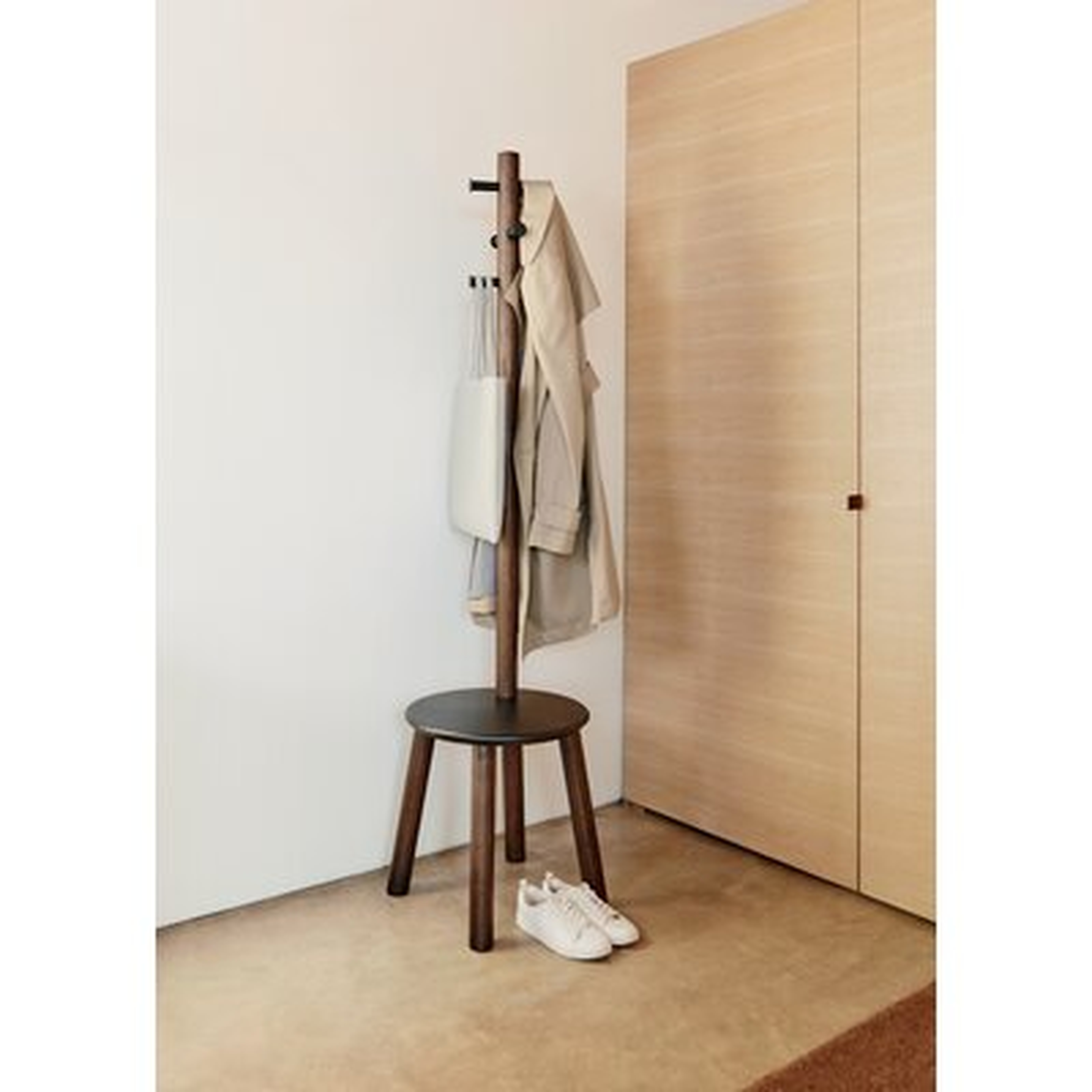 Pillar Solid Wood 6 - Hook Freestanding Coat Rack - Wayfair