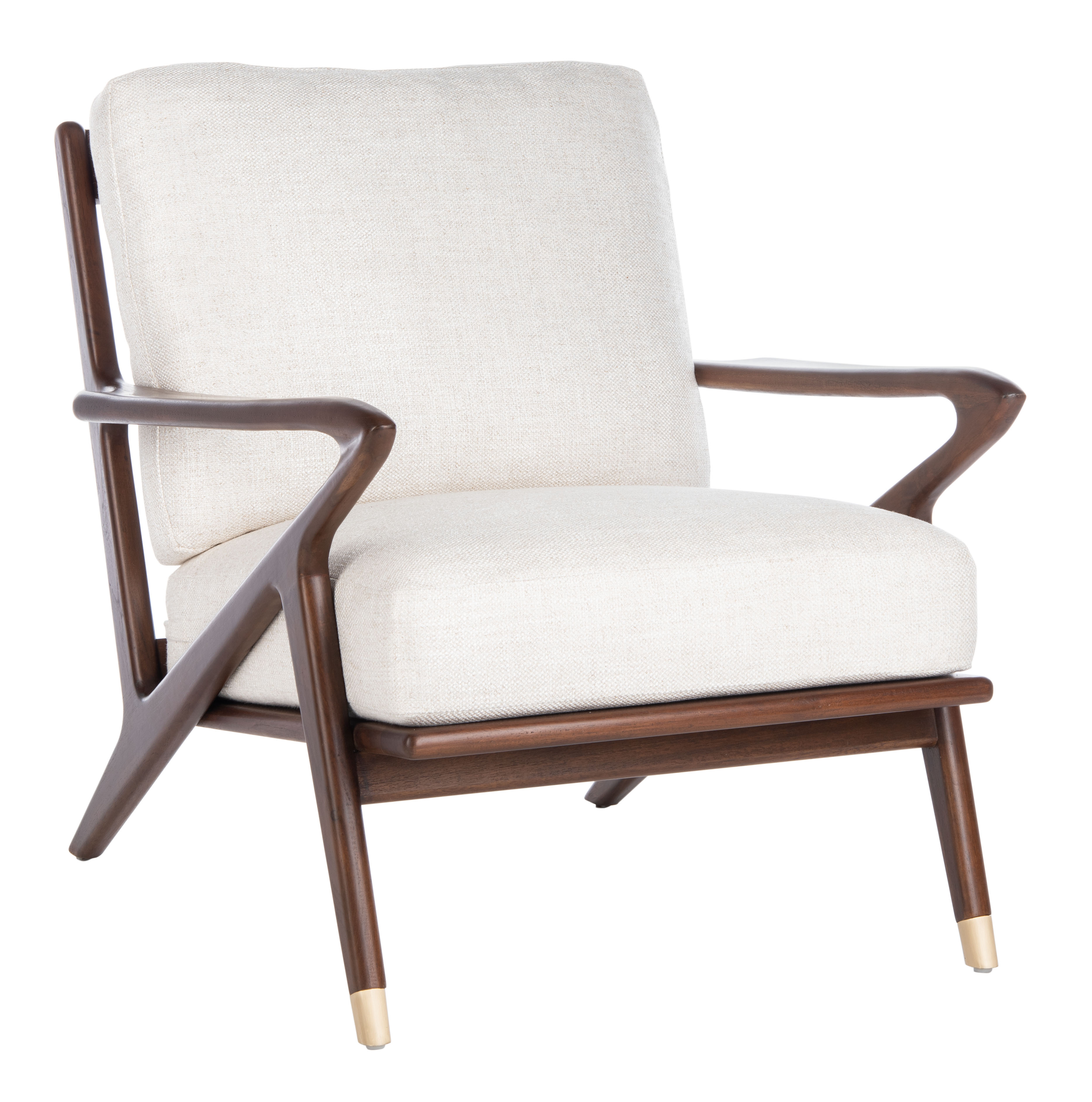 Killian Mid Century Accent Chair - Cream - Safavieh - Arlo Home