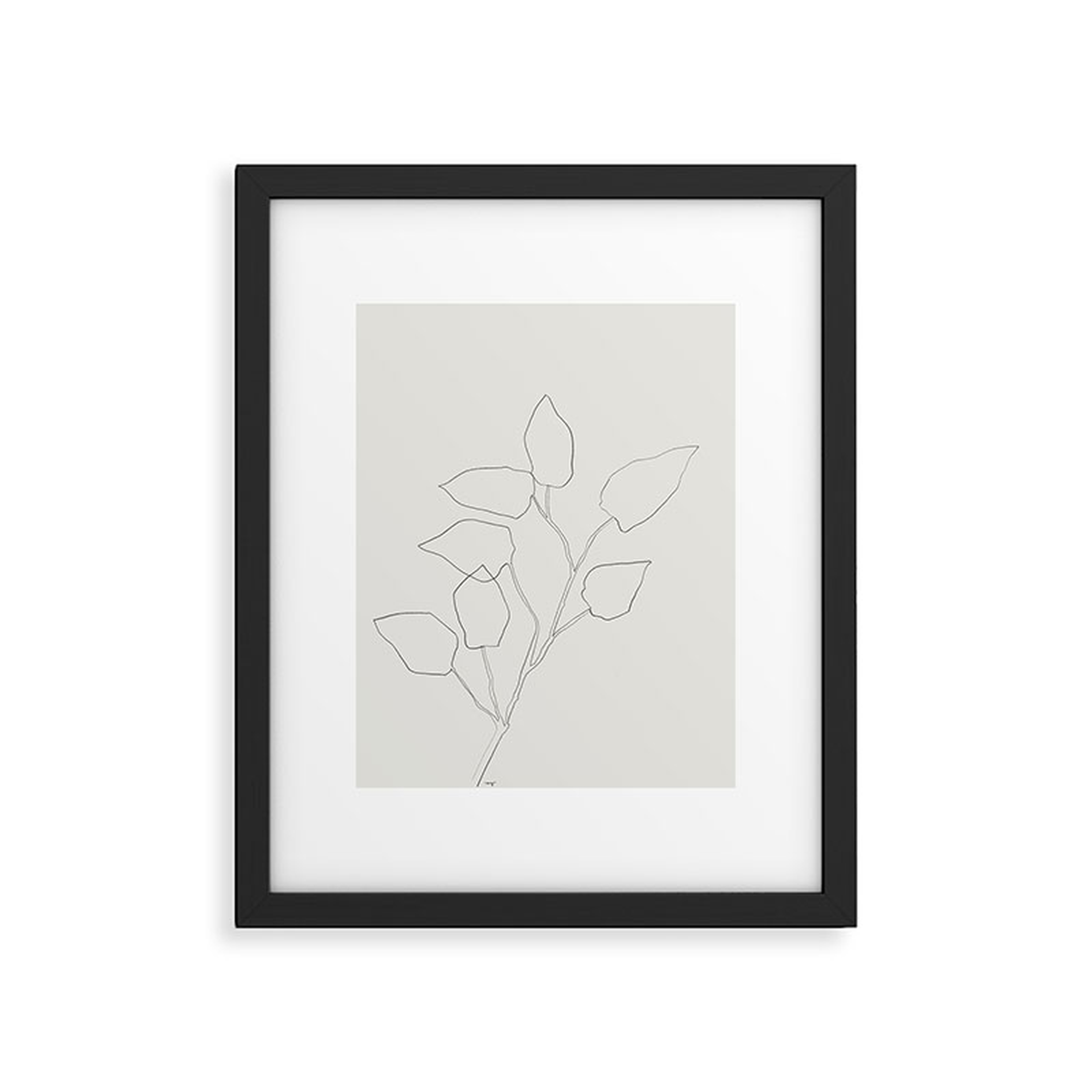 Floral Study No 5 by Megan Galante - Modern Framed Art Print Black 18" x 24" - Wander Print Co.