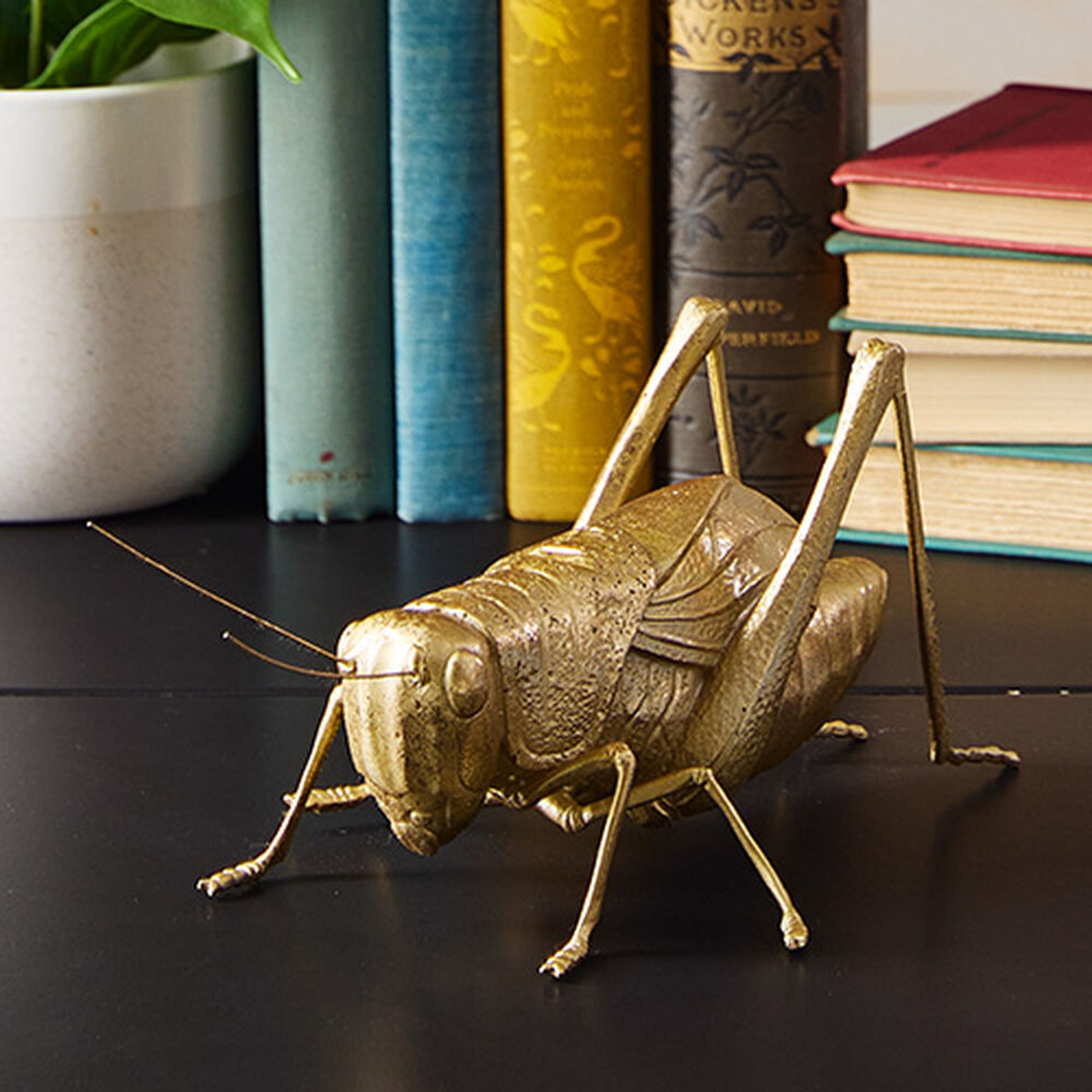 Gold Resin Cricket Figurine - Nomad Home