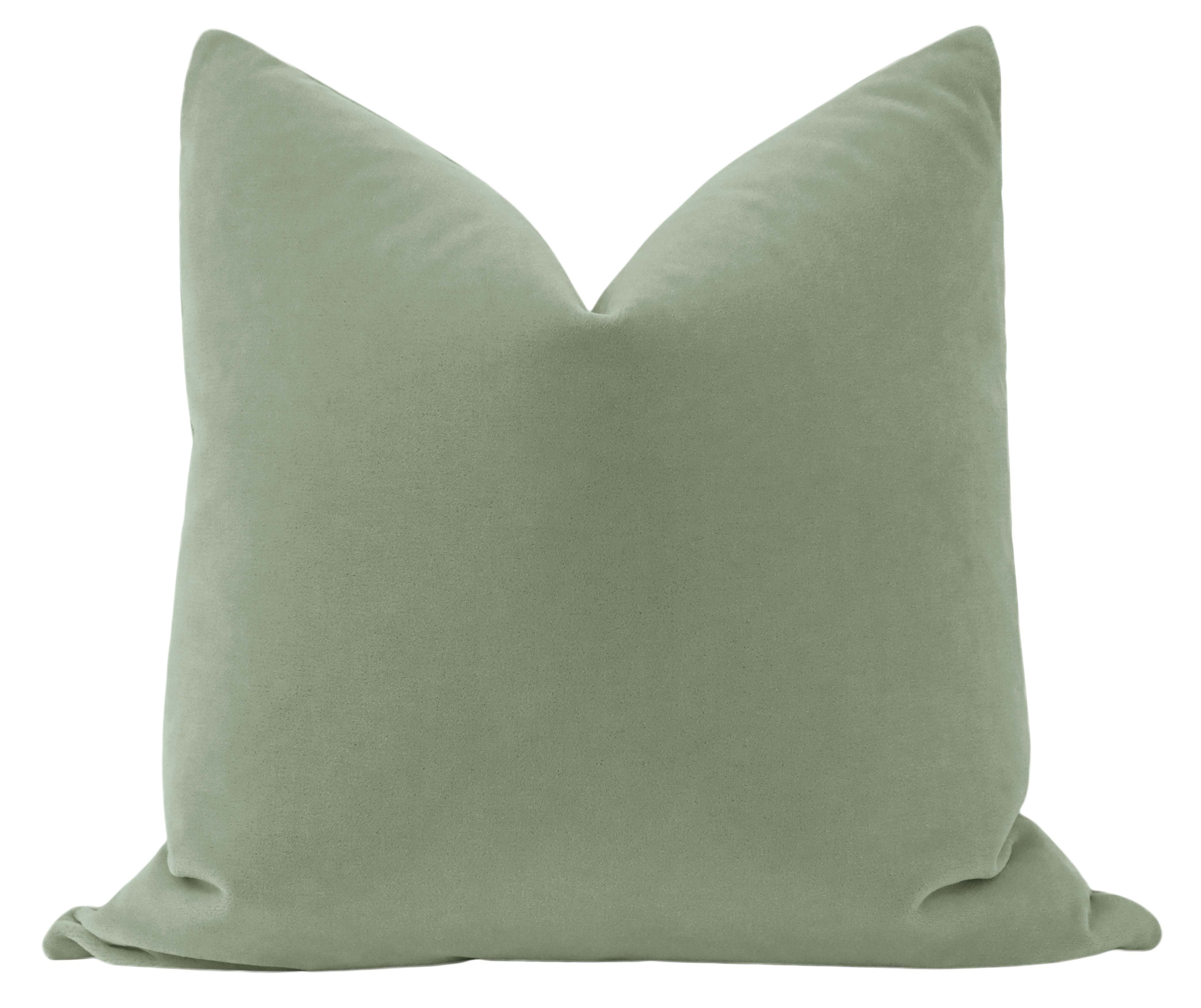 MOHAIR VELVET // EUCALYPTUS - 22" X 22" - Little Design Company