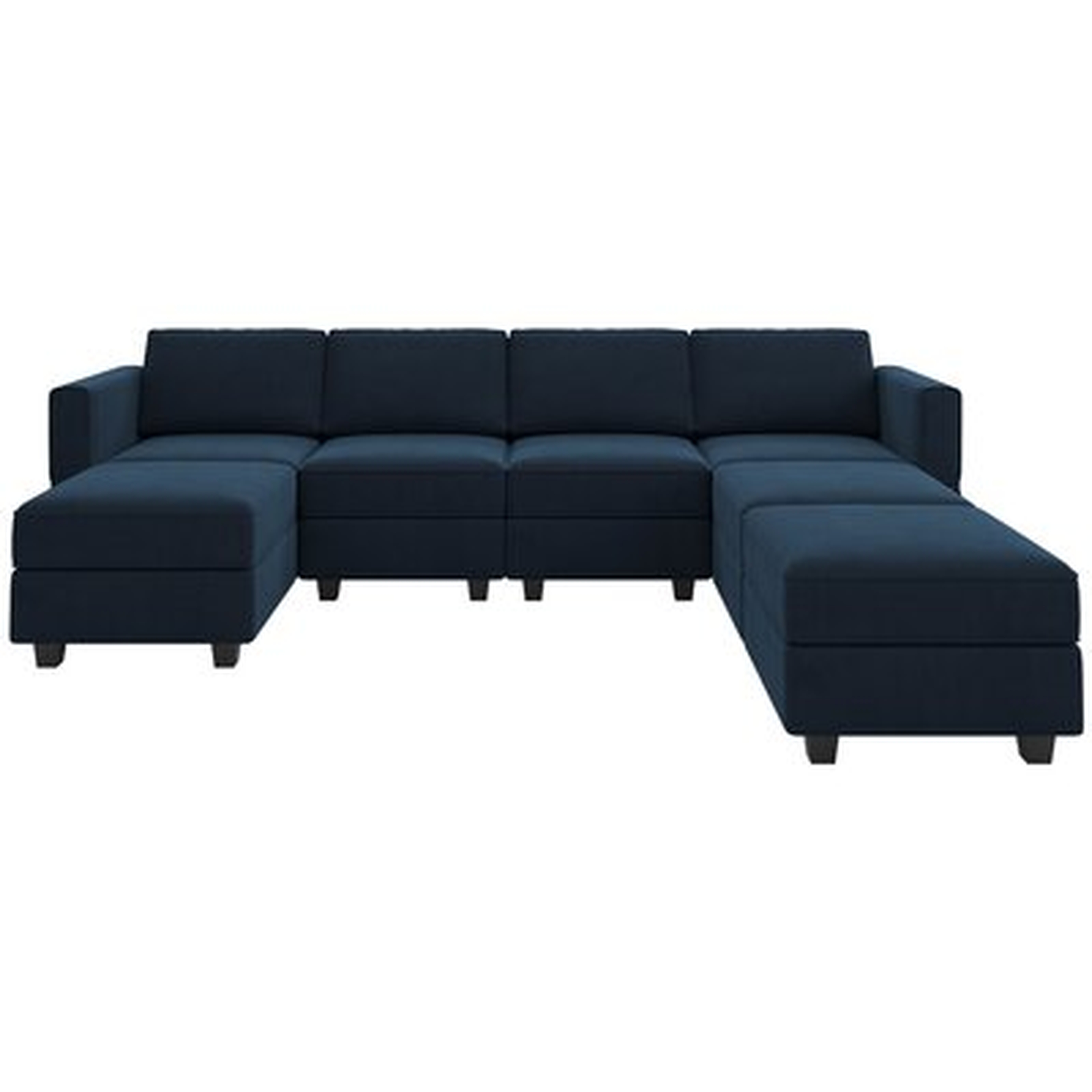 Latitude Run® Modular Sectional Sofa U Shaped Sectional Couch With Reversible Chaises Velvet Modular Sofa With Storage Seat Green - Wayfair